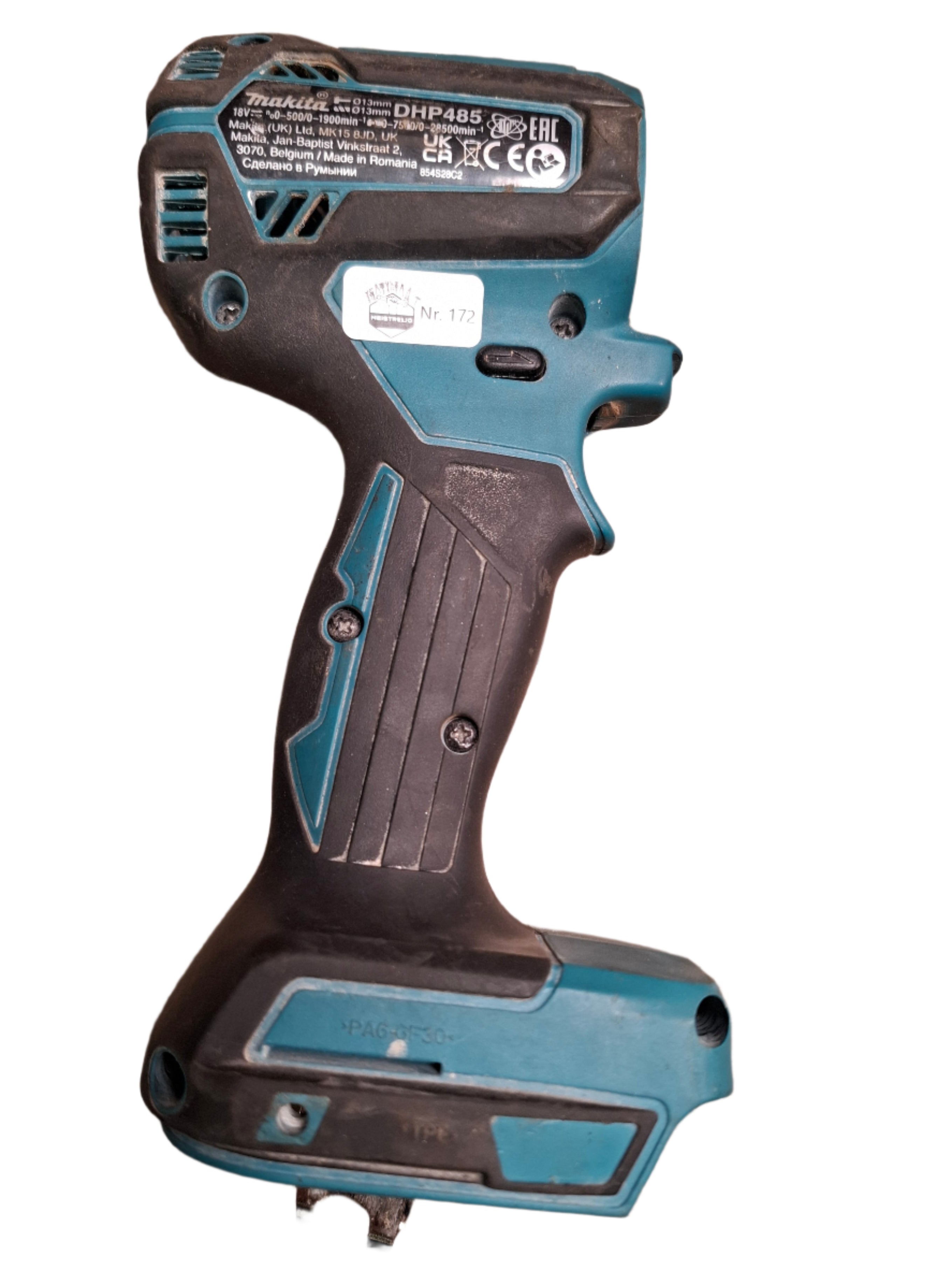 Nur gebrauchtes Bohrmaschinengehäuse der Marke Makita DHP485 18V