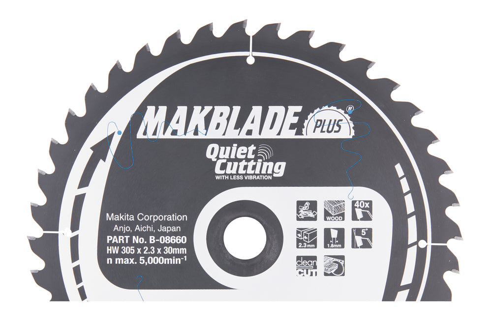 Makita B-08660 Kreissägeblatt, MakBlade Plus T.C.T, 305 x 30 mm, 40 Z