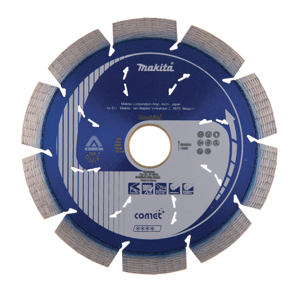 Makita B-12778 Deimantinis diskas 125 mm, Comet Rapide, sausam ir šlapiam pjovimui