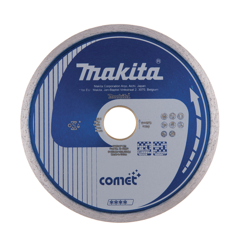 Makita B-13091 Diamanttrennscheibe 125 mm, Comet, Trocken- & Nassschnitt, Geschlossener Rand