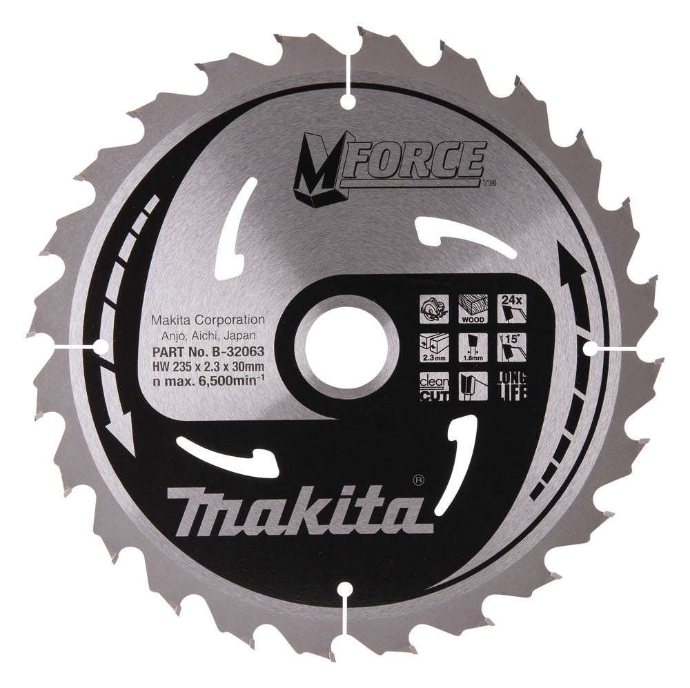 Makita B-32063 Kreissägeblatt, M-Force TCT 235 x 30 mm, 24 Zähne