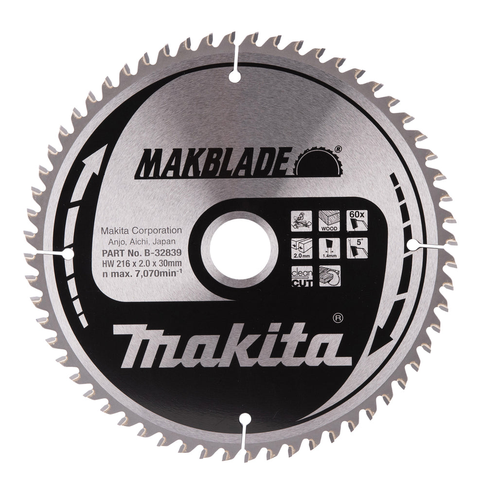 Makita B-32839 Kreissägeblatt 216X2X30mm 5° T60 MAKBLADE