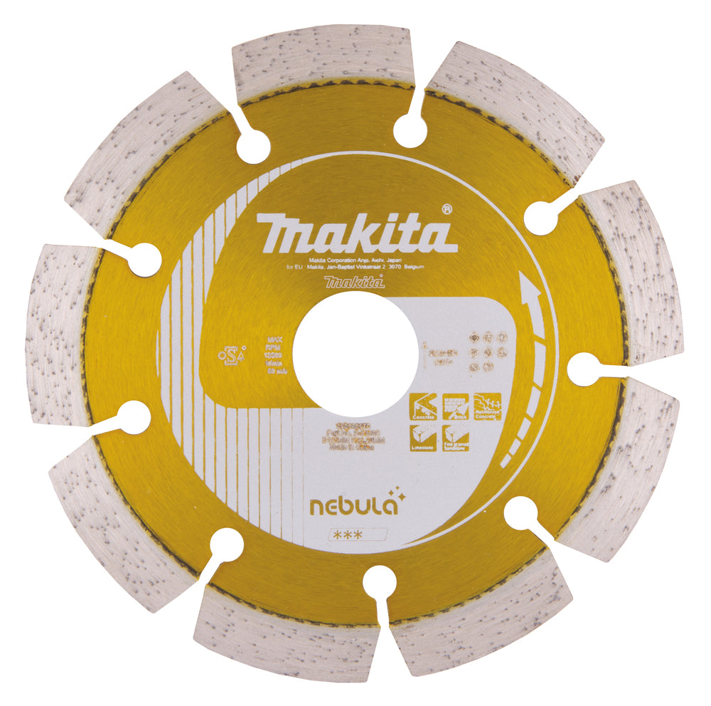 Makita B-53992 Deimantinis diskas 125 mm, „Nebula“, sausam ir šlapiam pjovimui