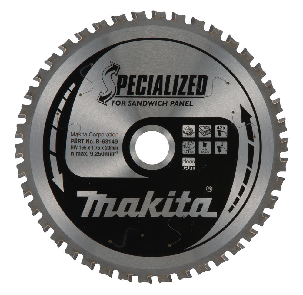 Makita B-63149 T.C.T. Kreissägeblatt, Spezial, T.C.T 165x20x42T