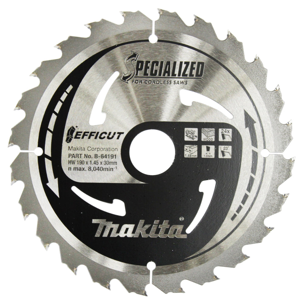 Makita B-64191 Kreissägeblatt, Efficut, TCT, 190x30mm, 24Z