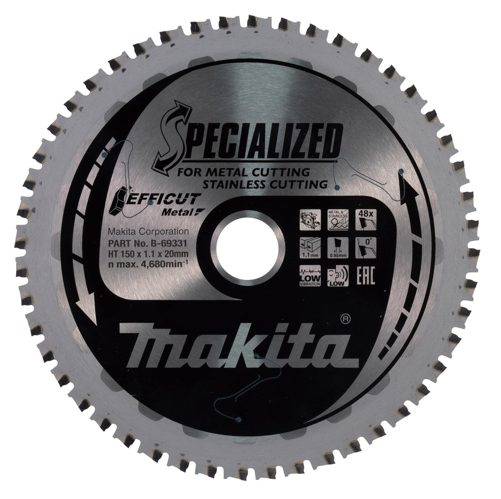 Makit Kreissägeblatt, Efficut T.C.T. 150 x 20 mm, 48 T
B-69331