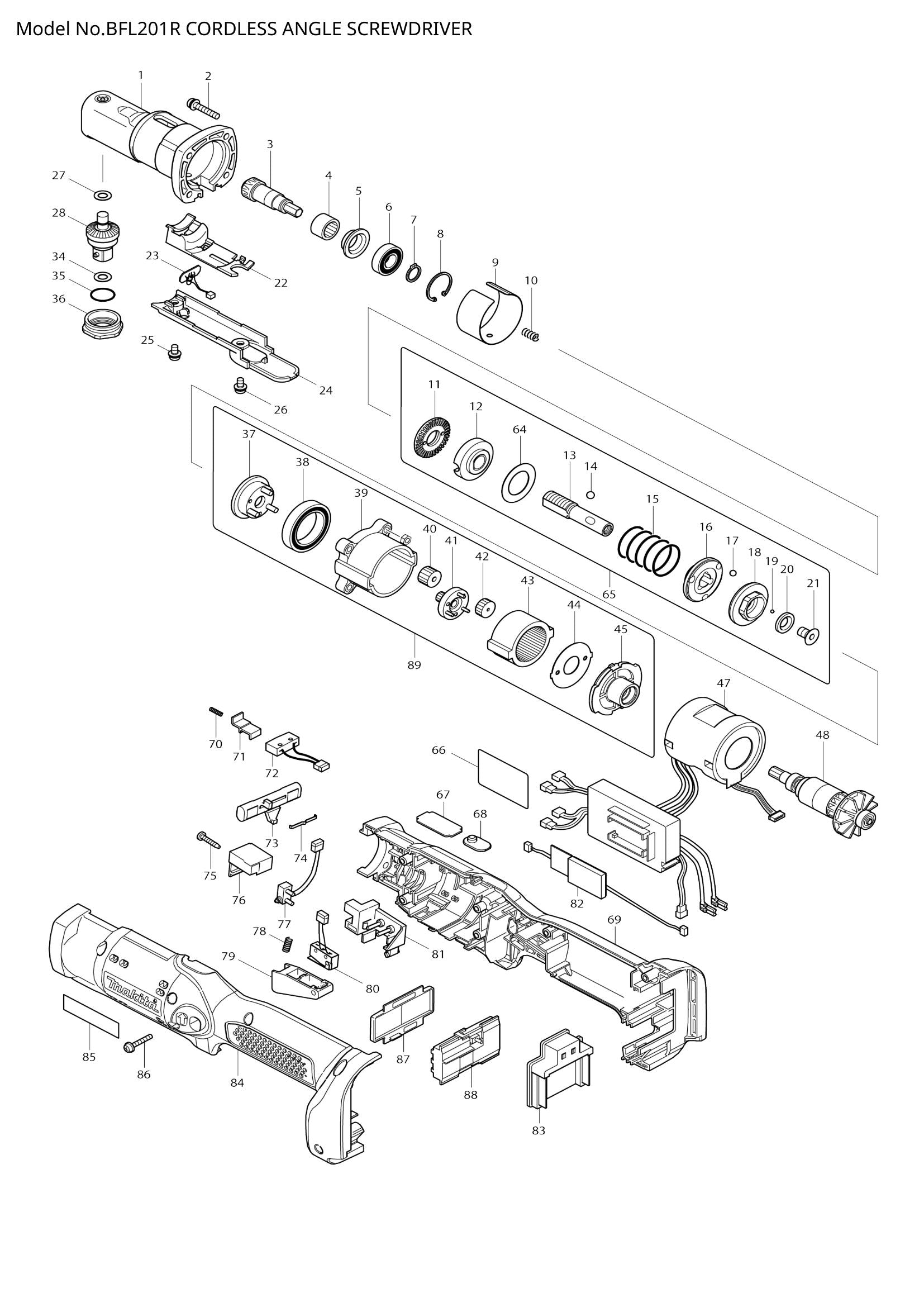 BFL201R exploded view