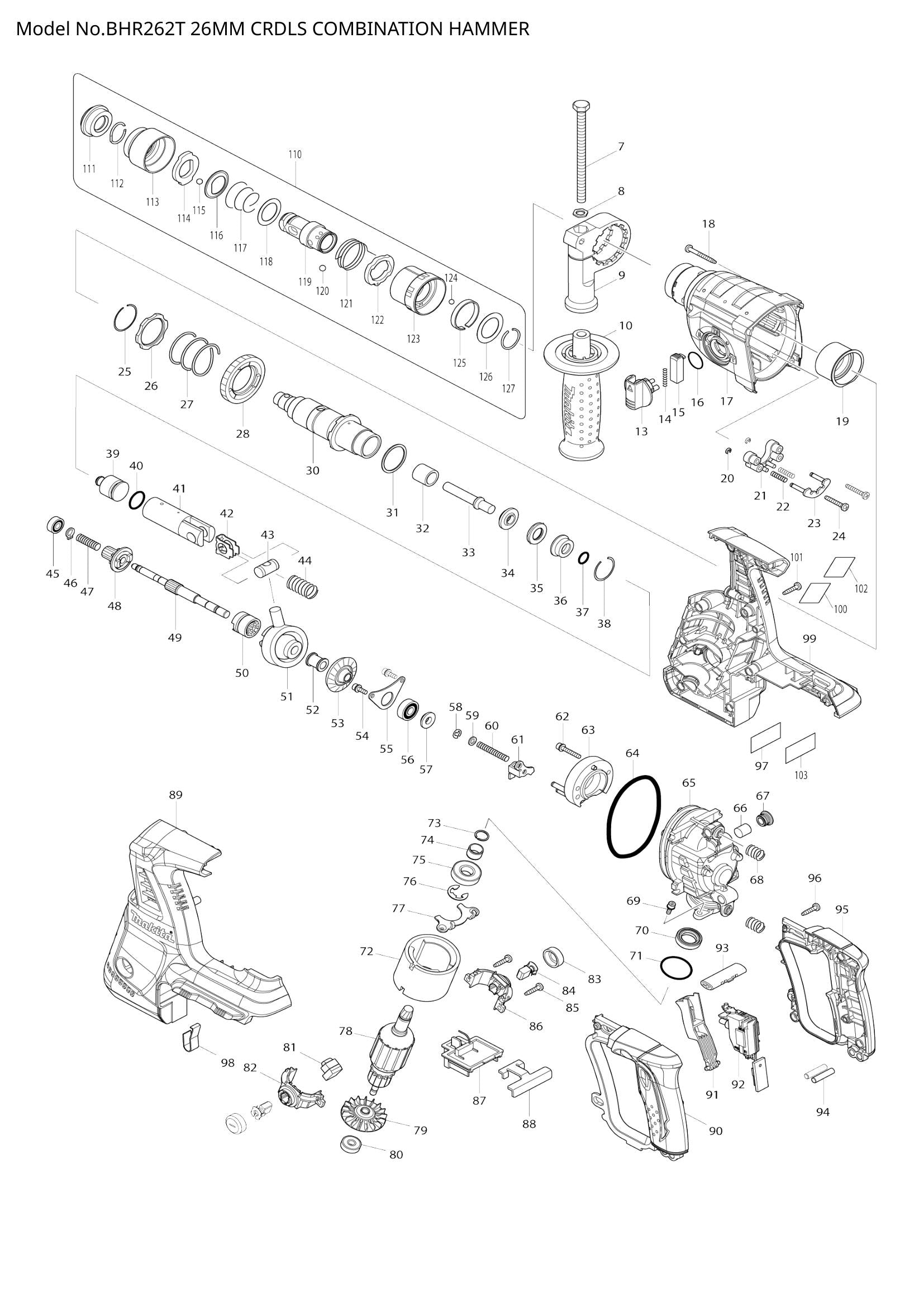 BHR262T exploded view