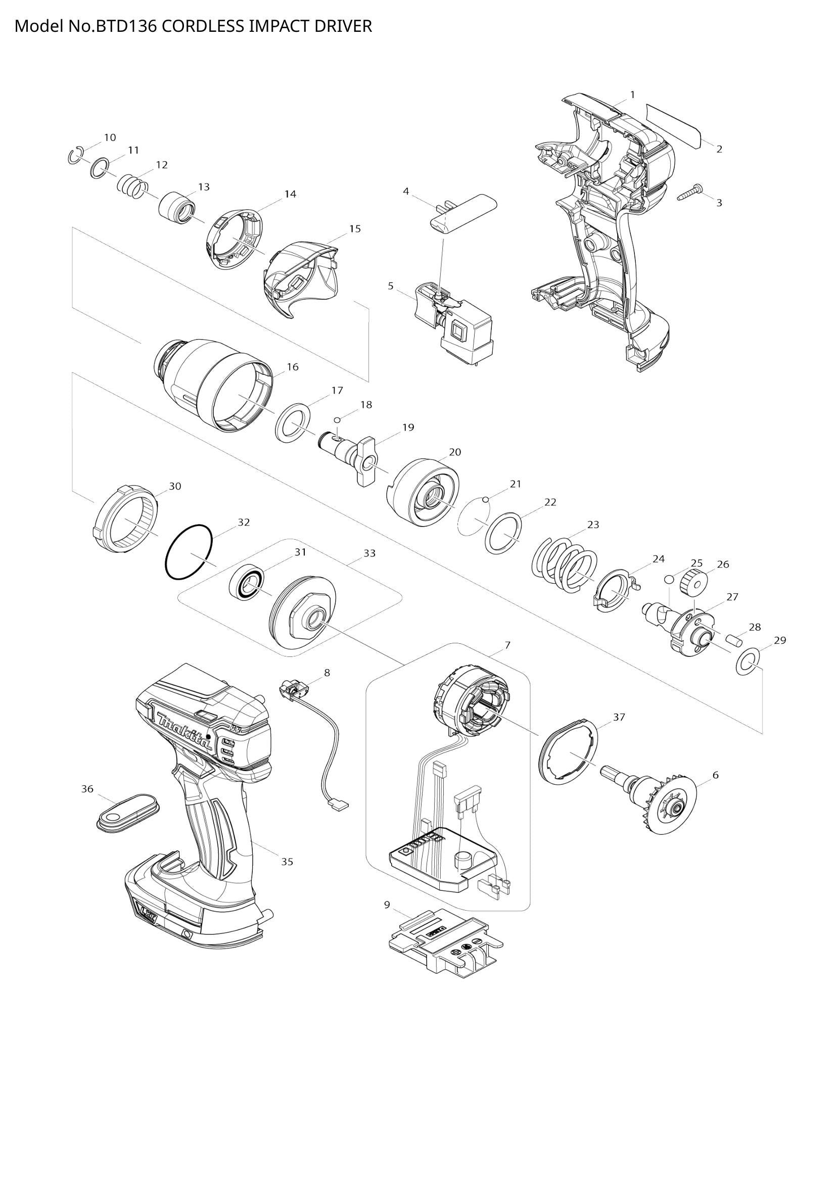 BTD136 exploded view