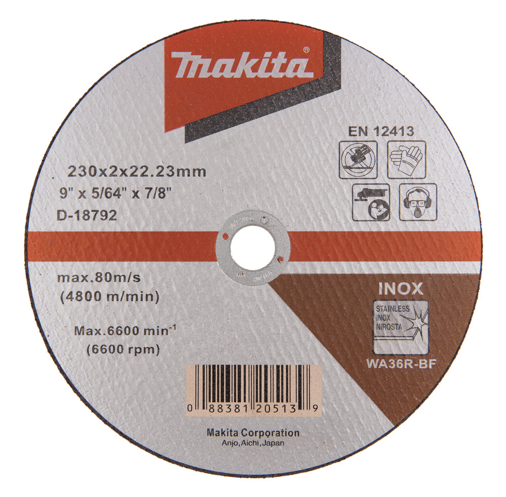 Makita D-18792 Trennscheibe, 230 x 2 x 22,23 mm, WA36