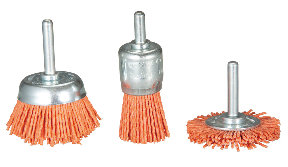 Makita D-70742 Nylonbürsten-Set für Bohrmaschinen, 80 g, 3-teilig