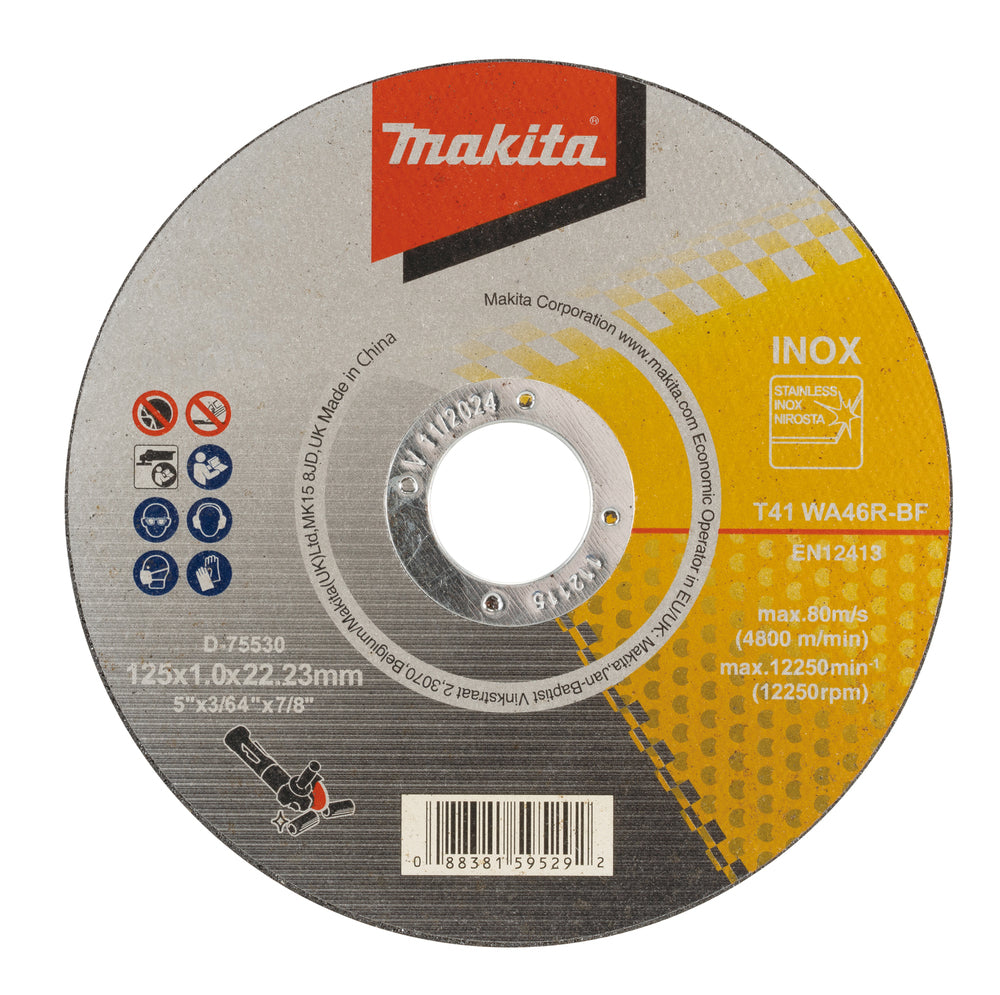 Makita D-75530 Trennscheibe, dünn, 125 x 22,23 x 1,0 mm, WA46R