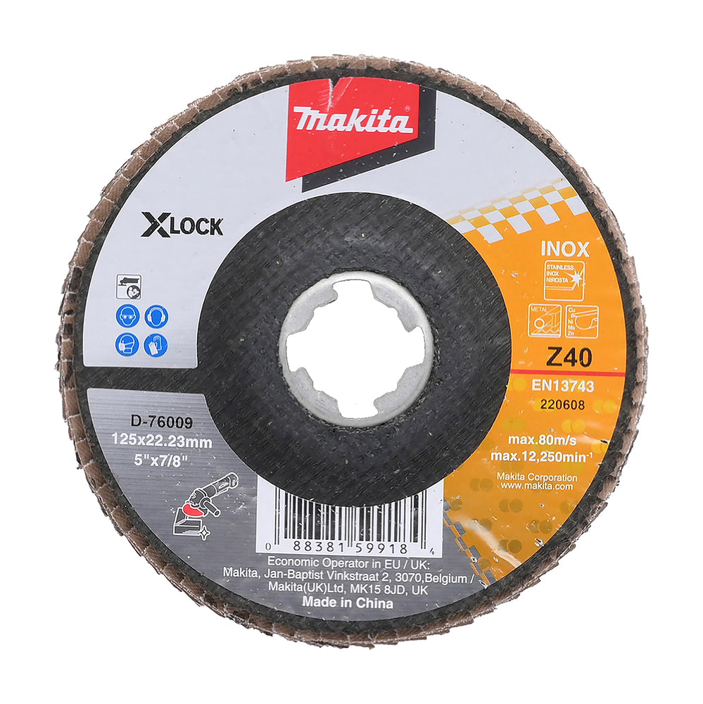 Makita D-76009 Fächerscheibe für X-Lock Winkelschleifer 125 mm Körnung Z40