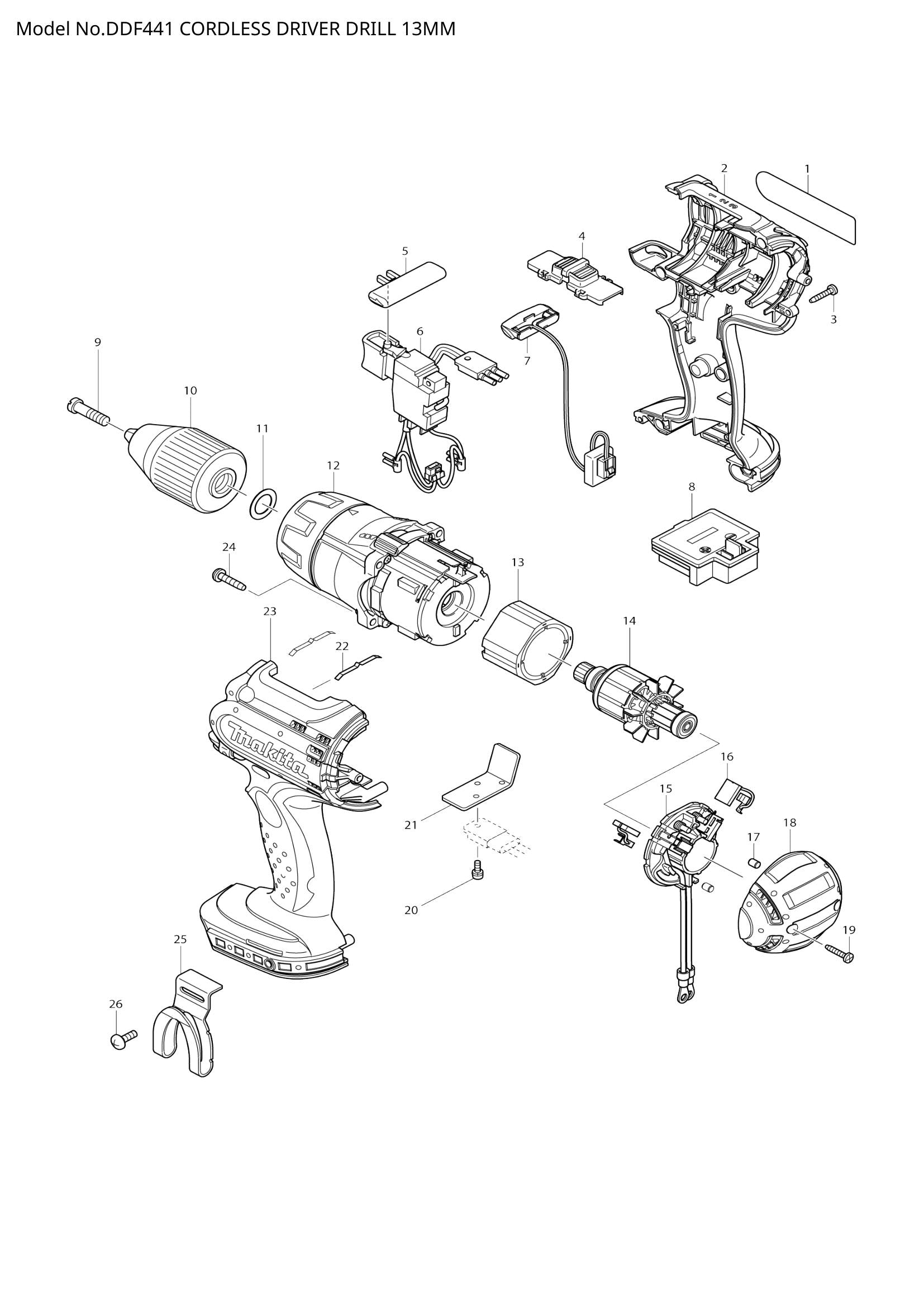DDF441 exploded view