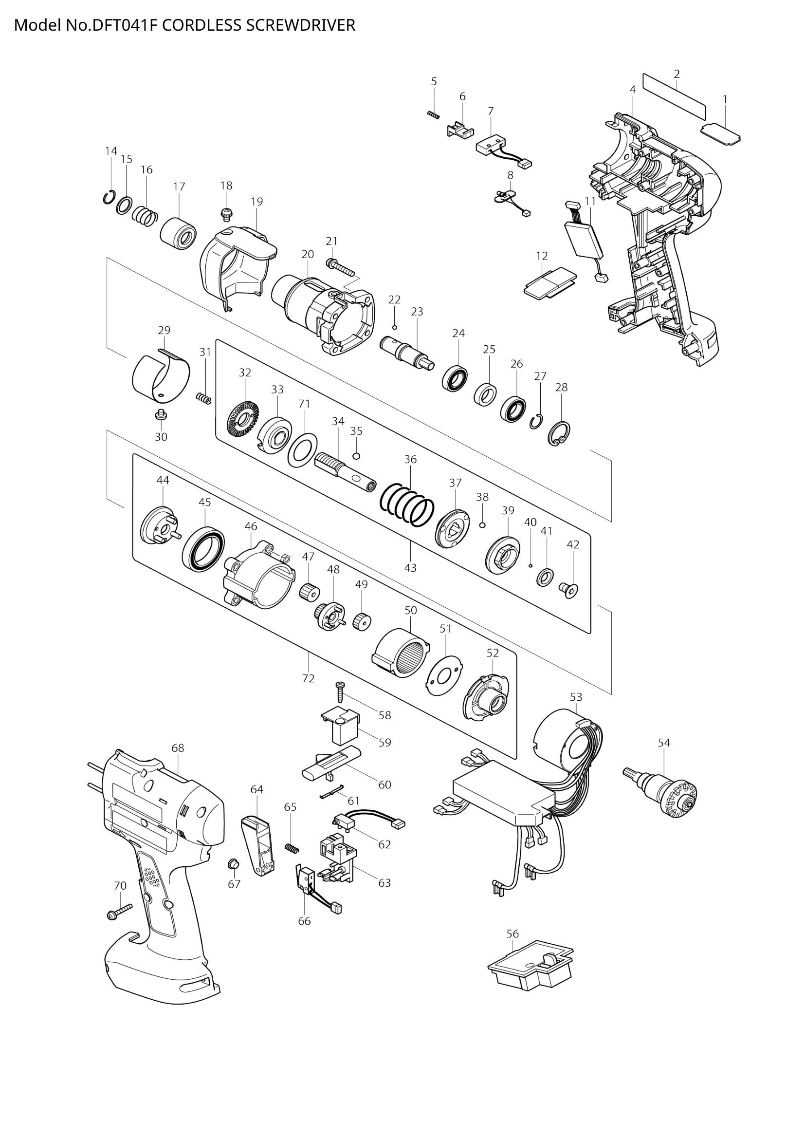 DFT041F exploded view