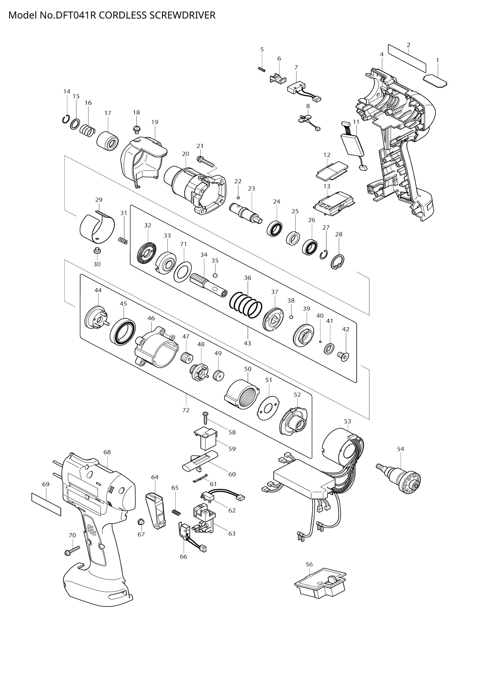 DFT041R exploded view