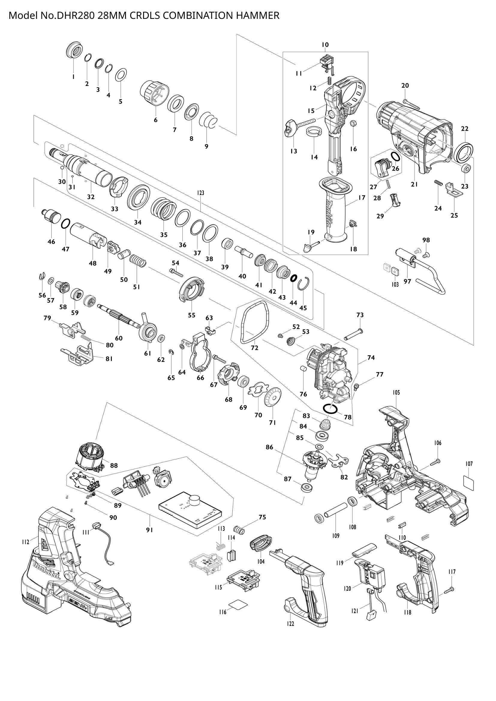 DHR280 exploded view
