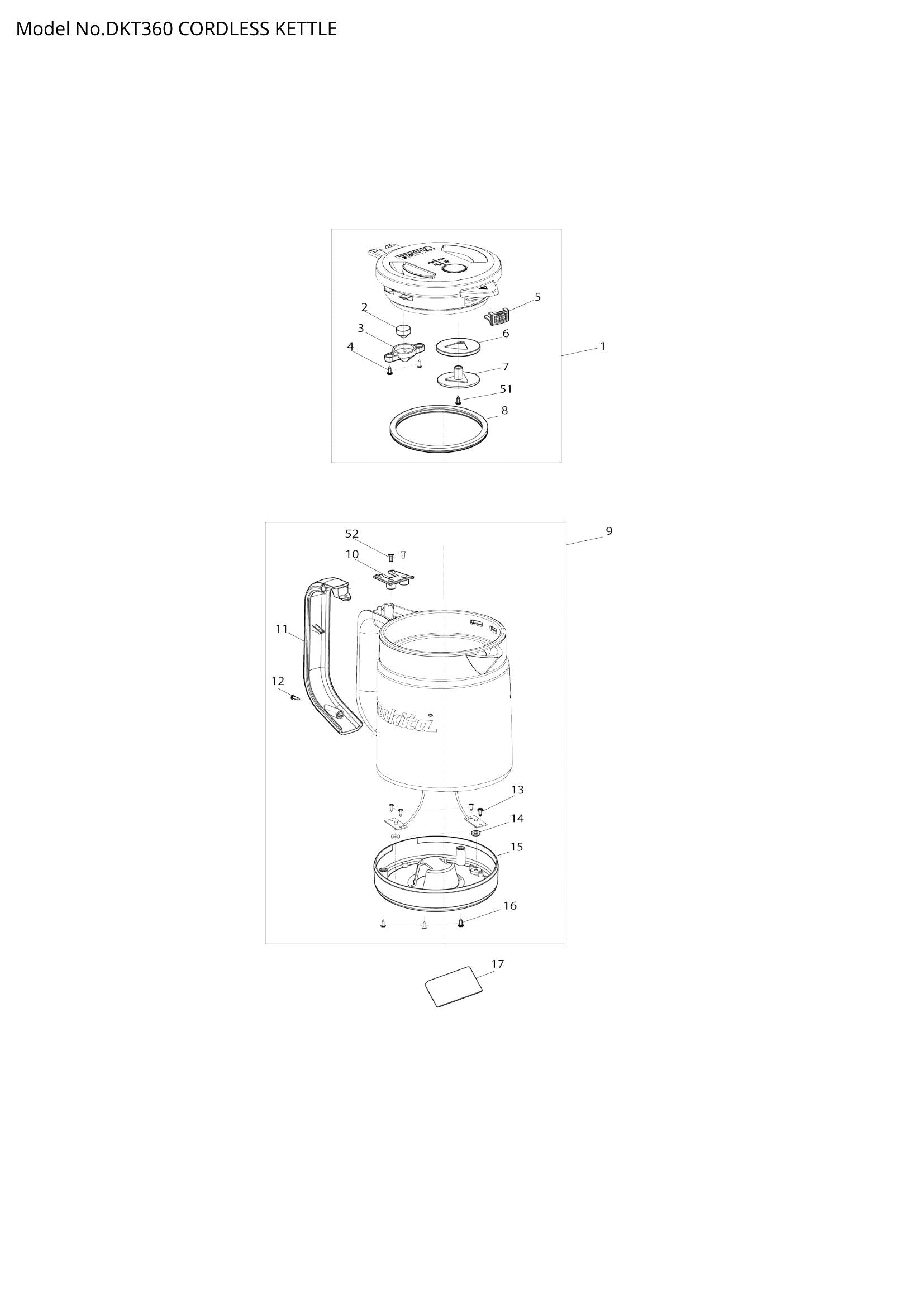 DKT360 exploded view