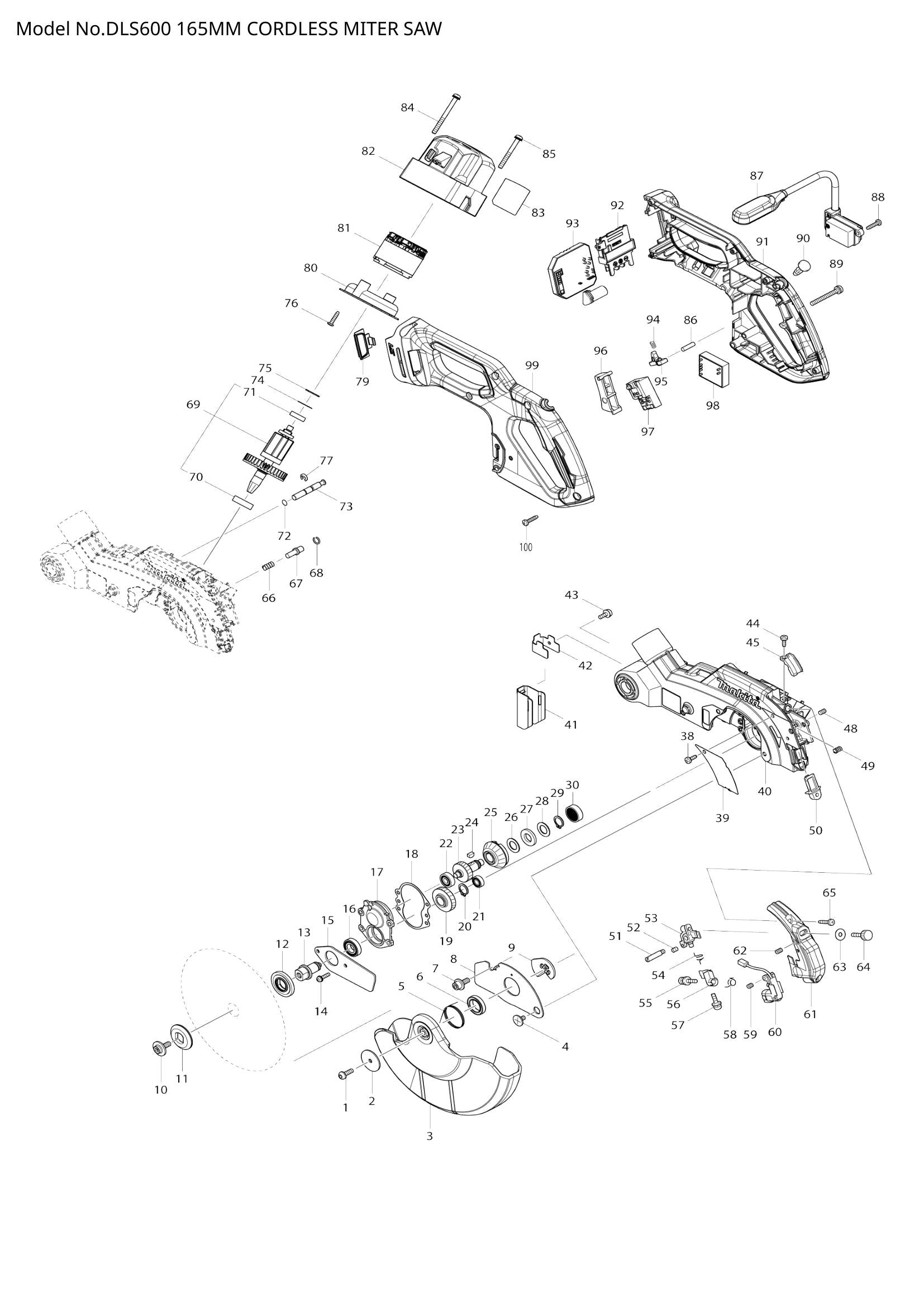 DLS600 exploded view