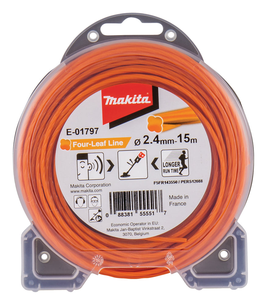 Makita E-01797 keturlapė nailono valo ritė 2.4 mm x 15 m