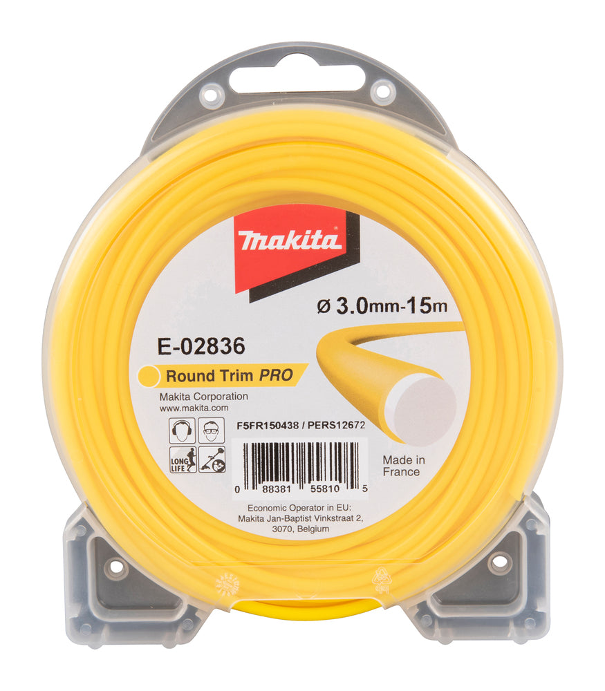 Makita E-02836 Apvalus pjovimo valas iš nailono, 3,0 mm x 15 m