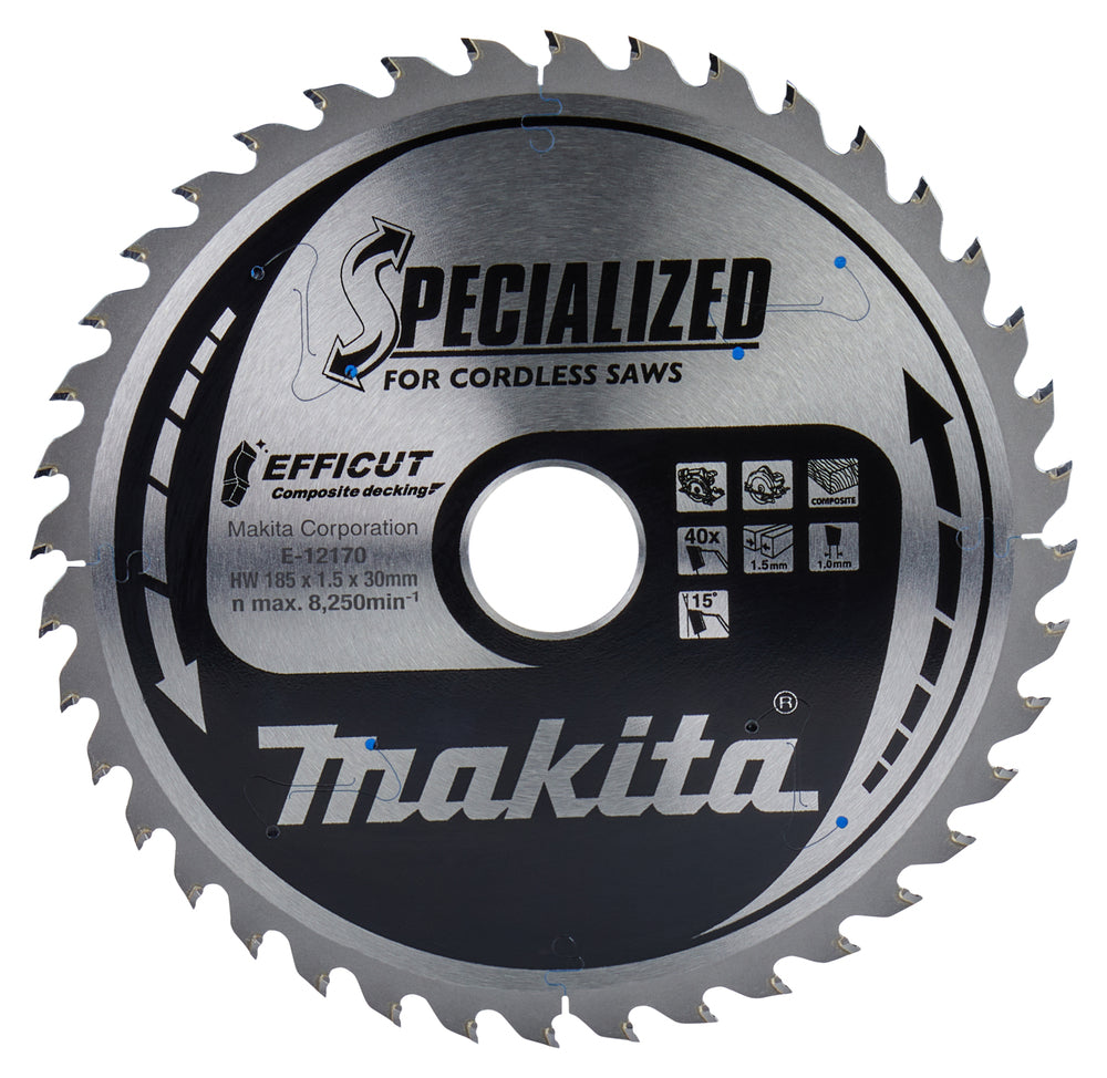 Makita E-12170 Kreissägeblatt, Efficut HM, 185 x 30 mm, 40 Z