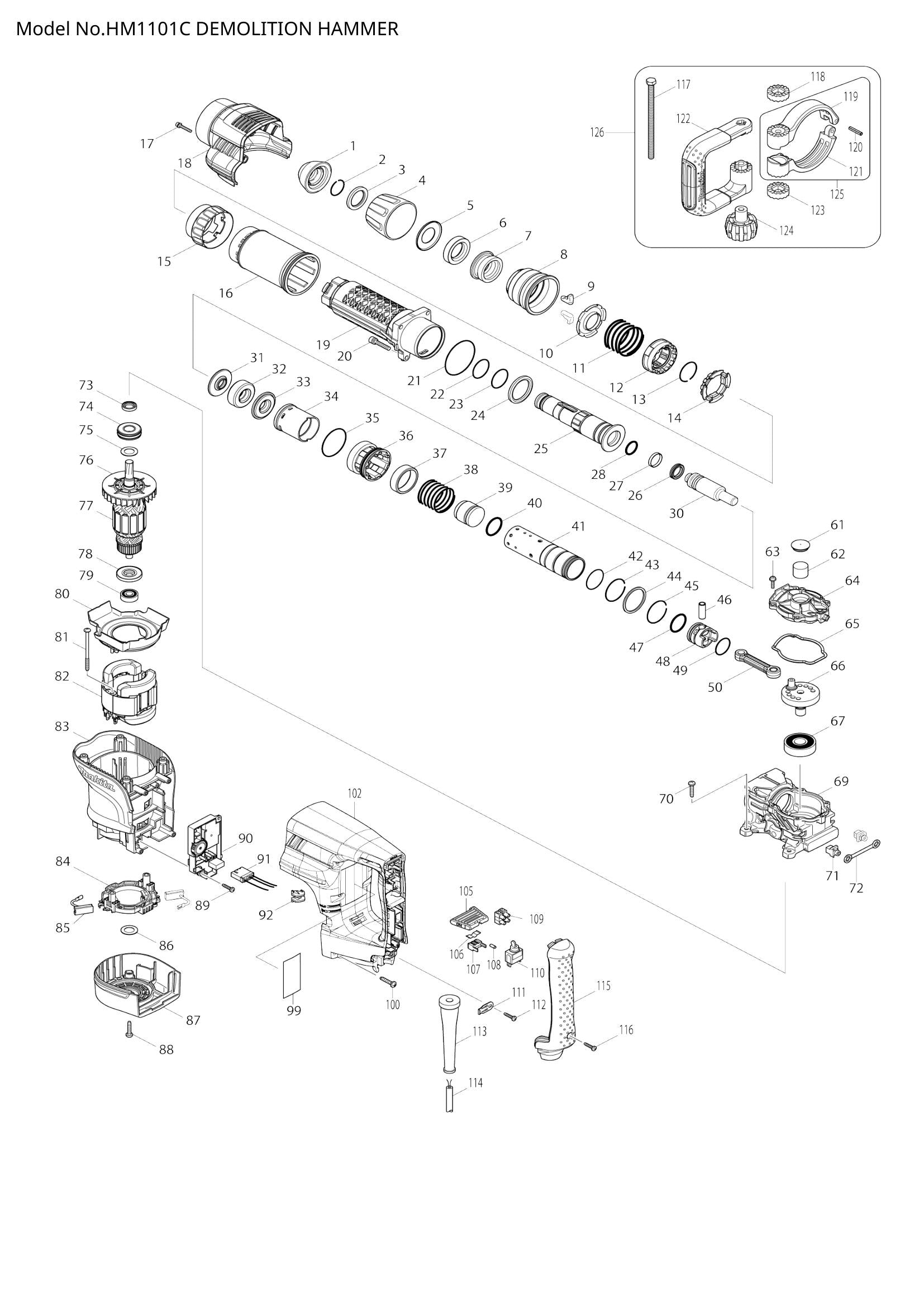 HM1101C exploded view