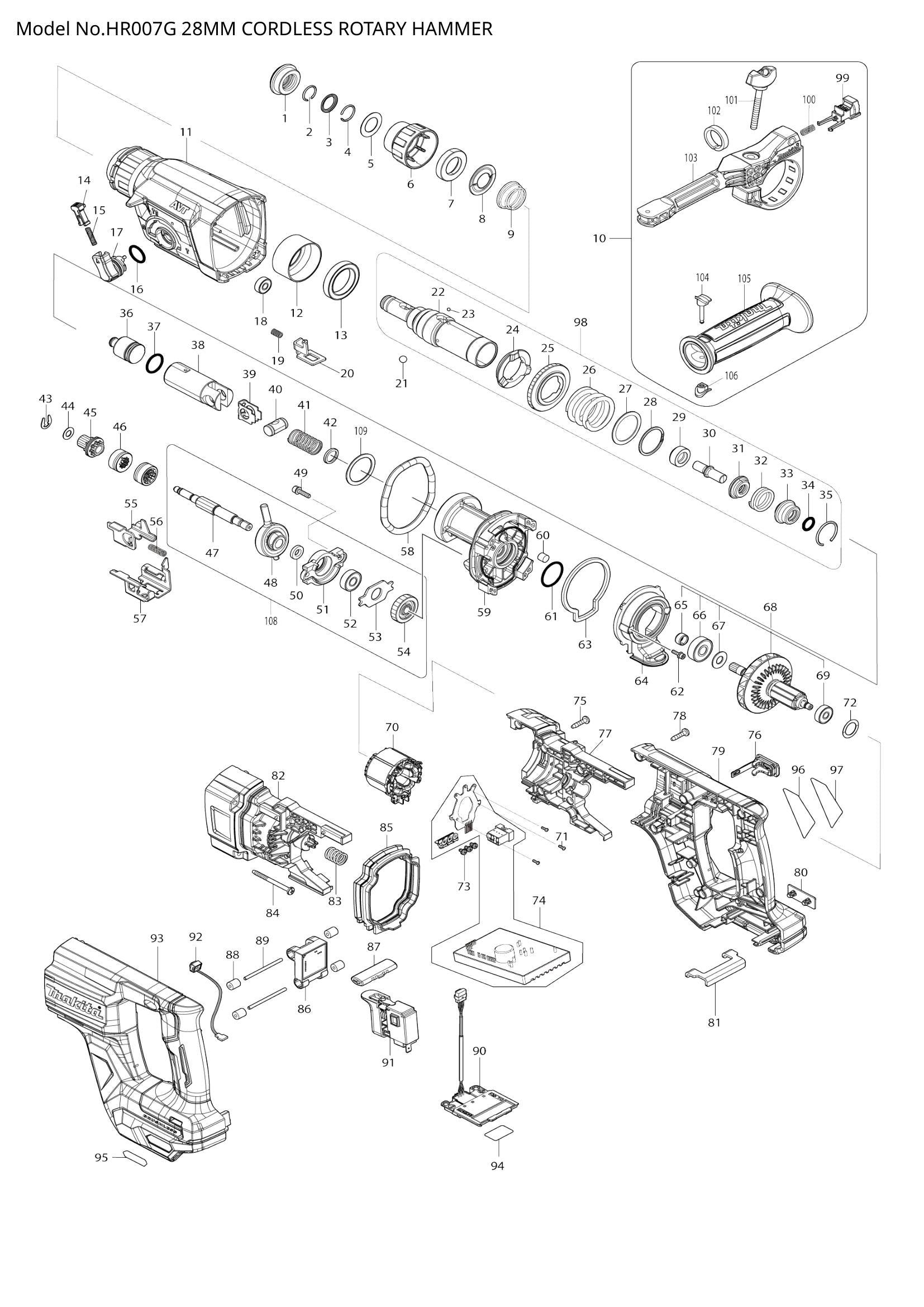 HR007G exploded view