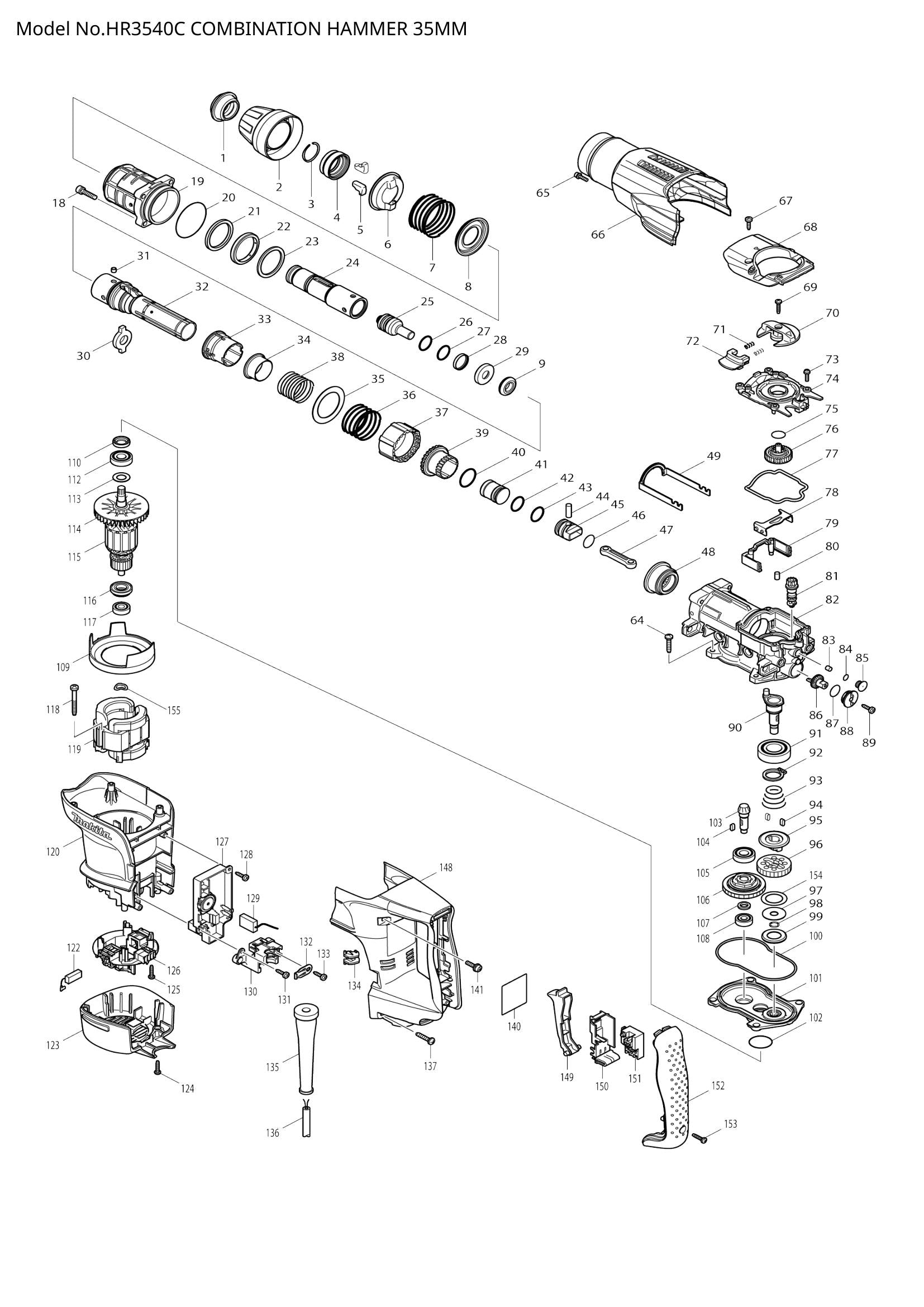 HR3540C exploded view