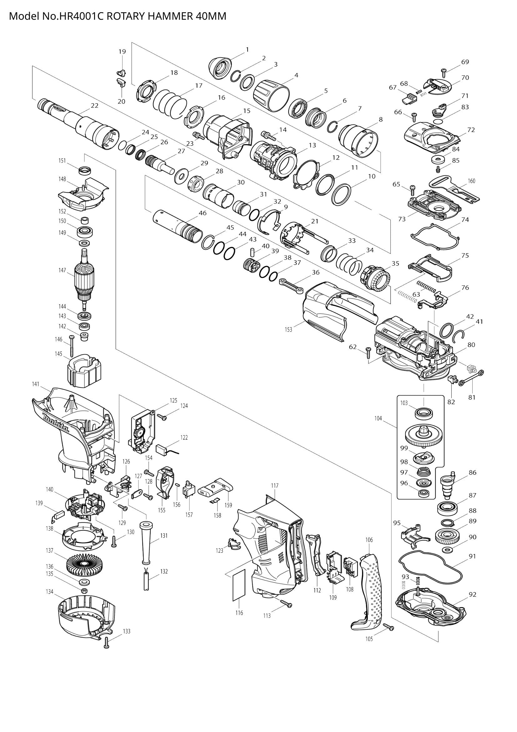 HR4001C exploded view