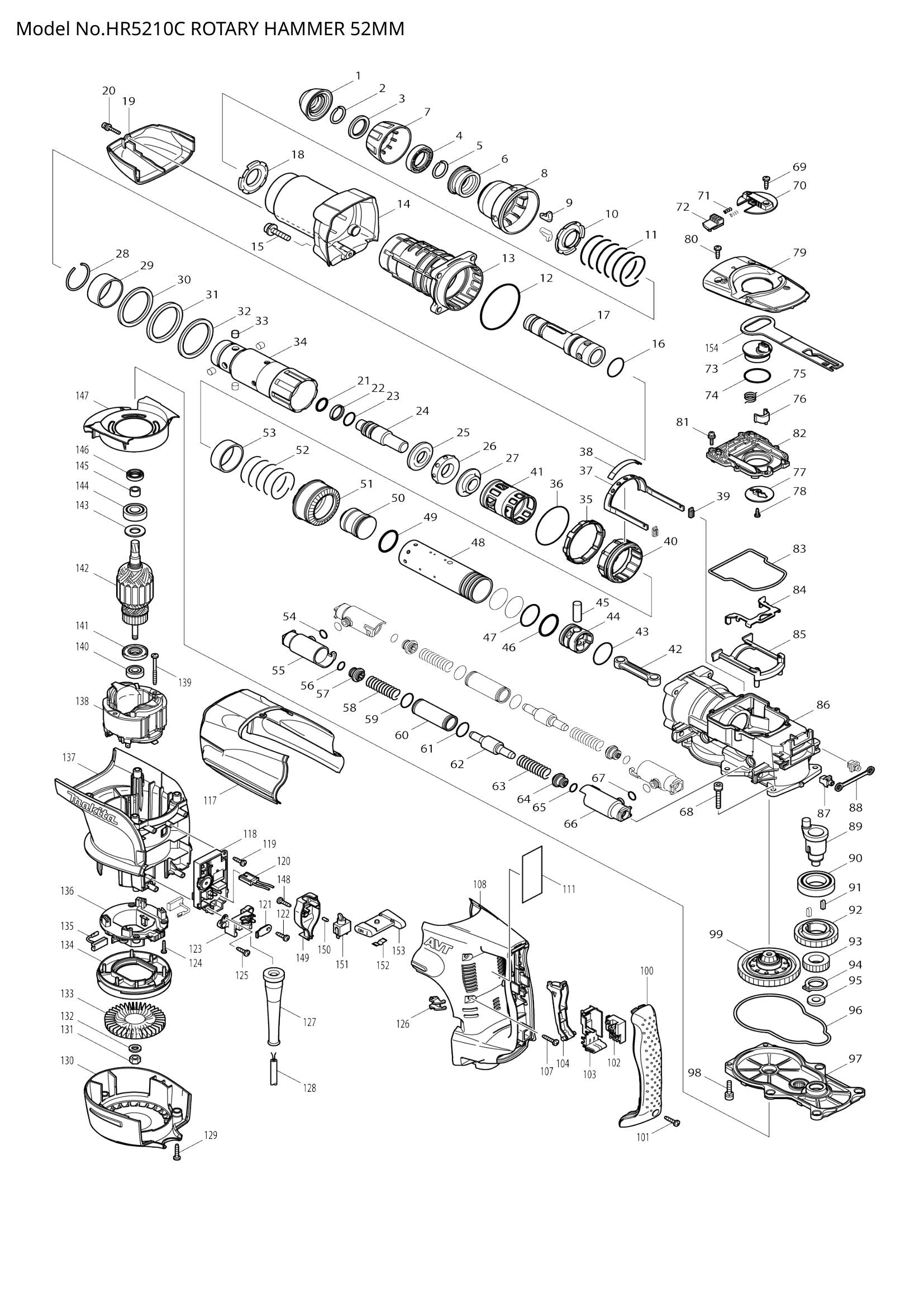 HR5210C exploded view
