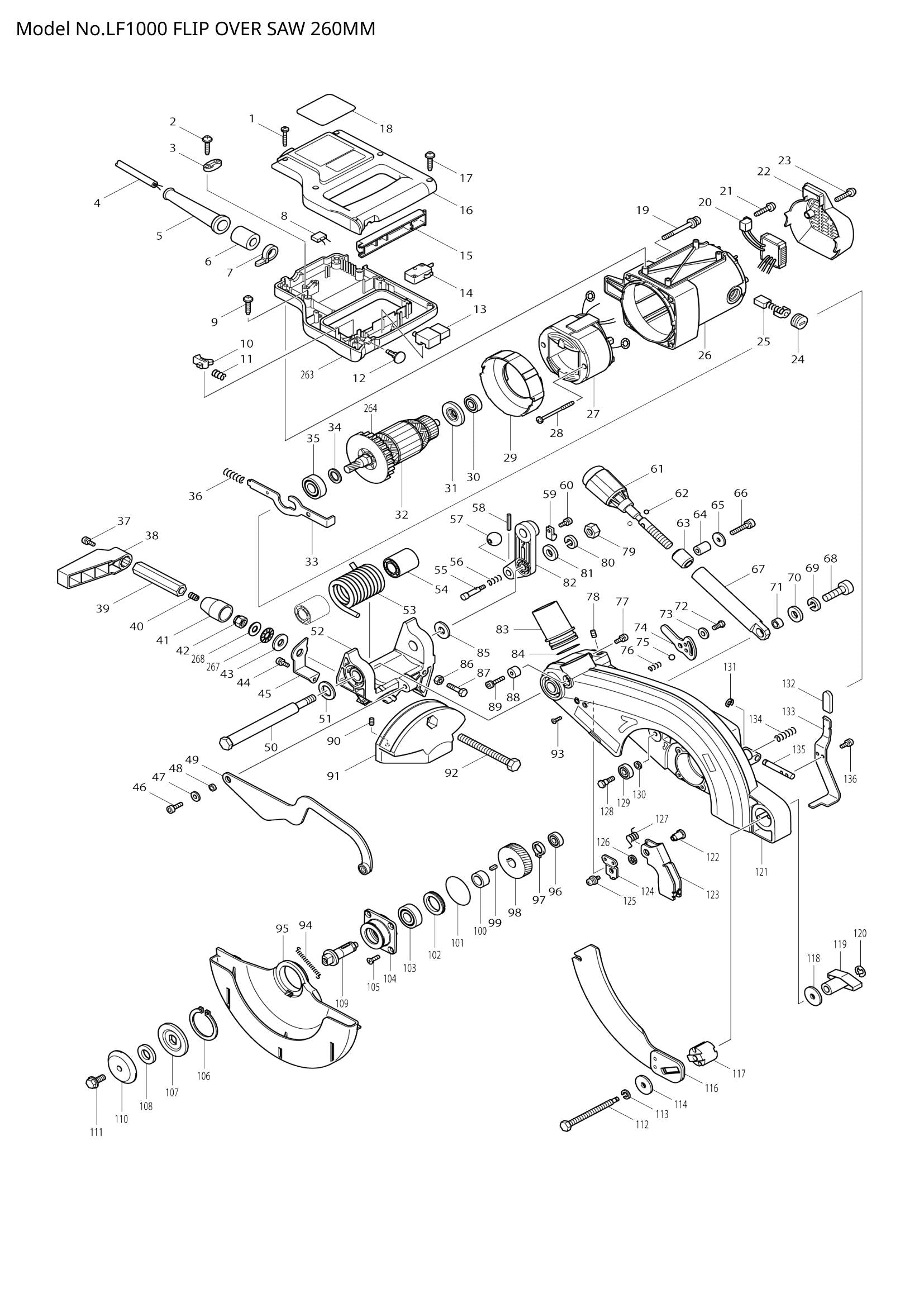 LF1000 exploded view