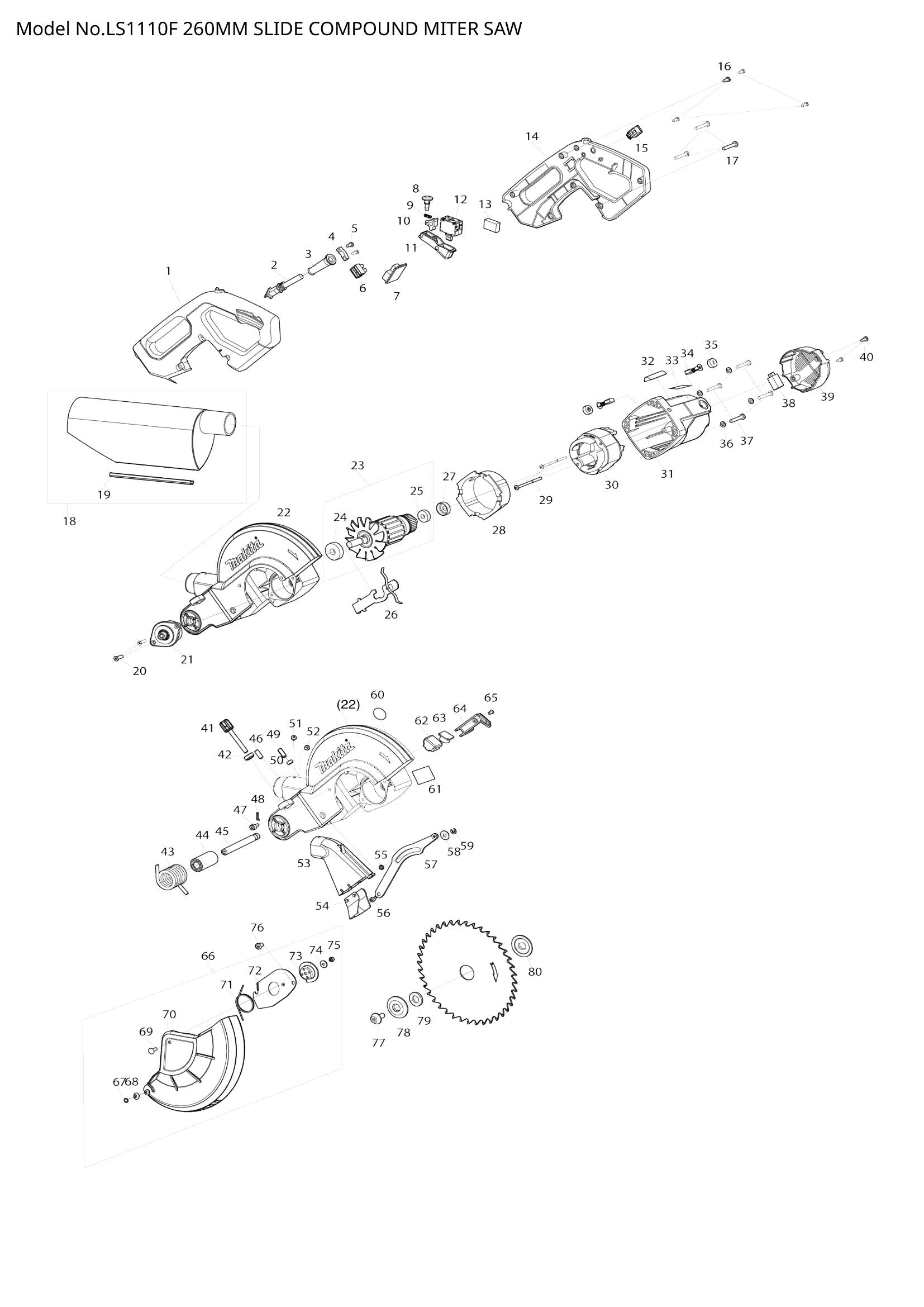 LS1110F exploded view