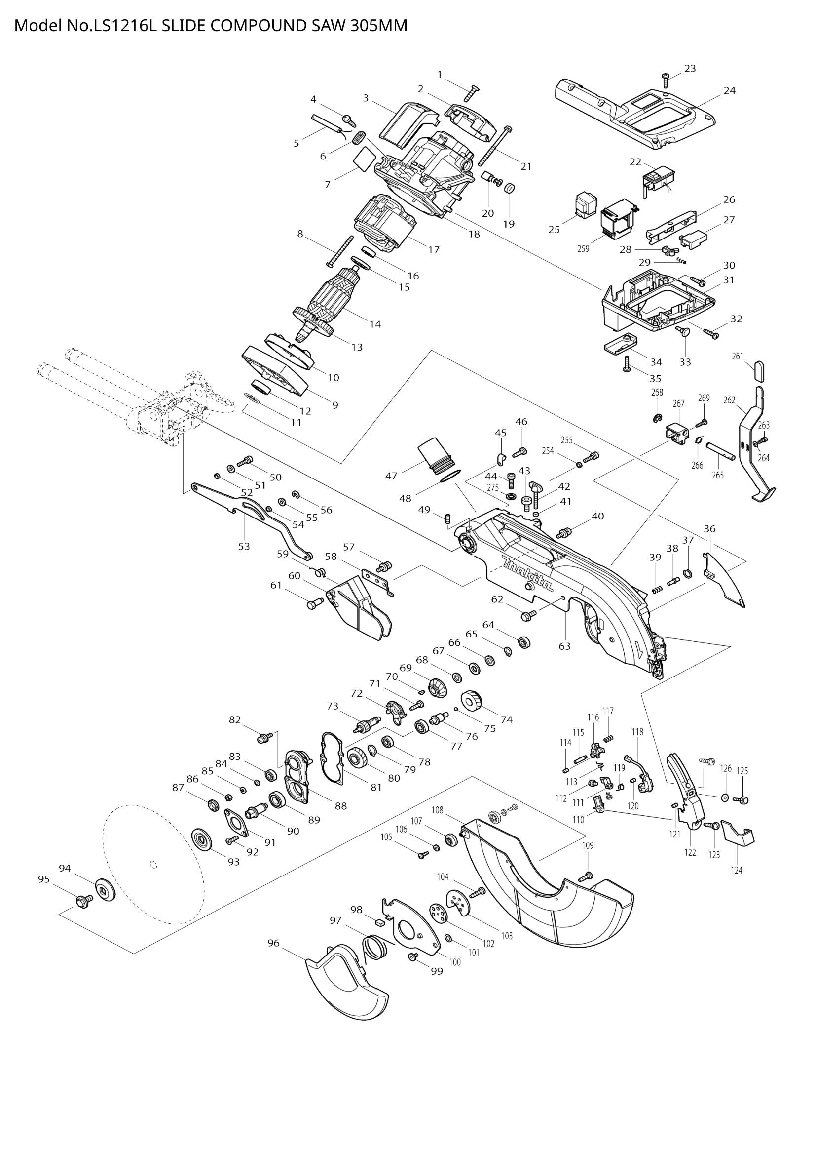 LS1216L exploded view
