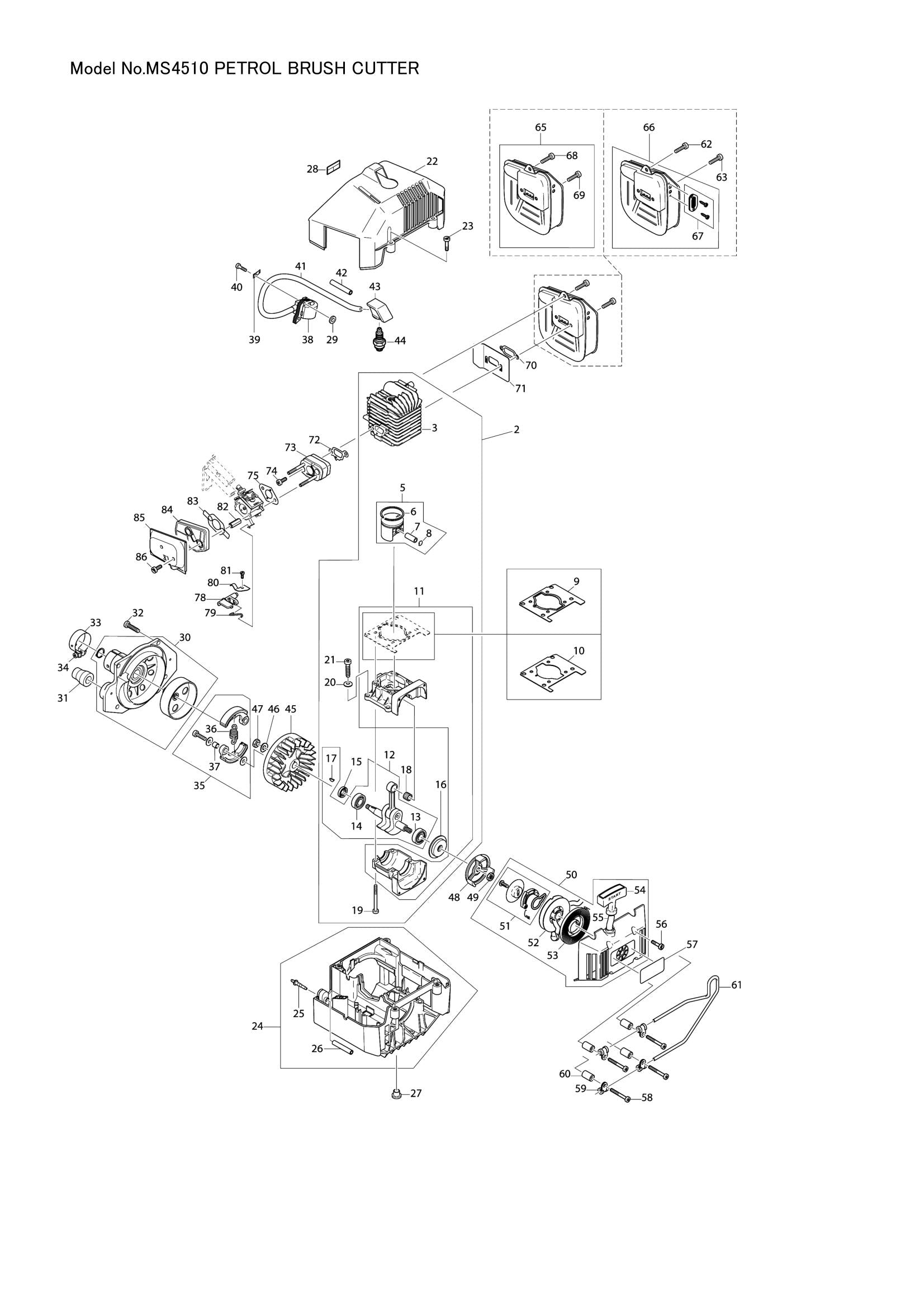MS4510 exploded view