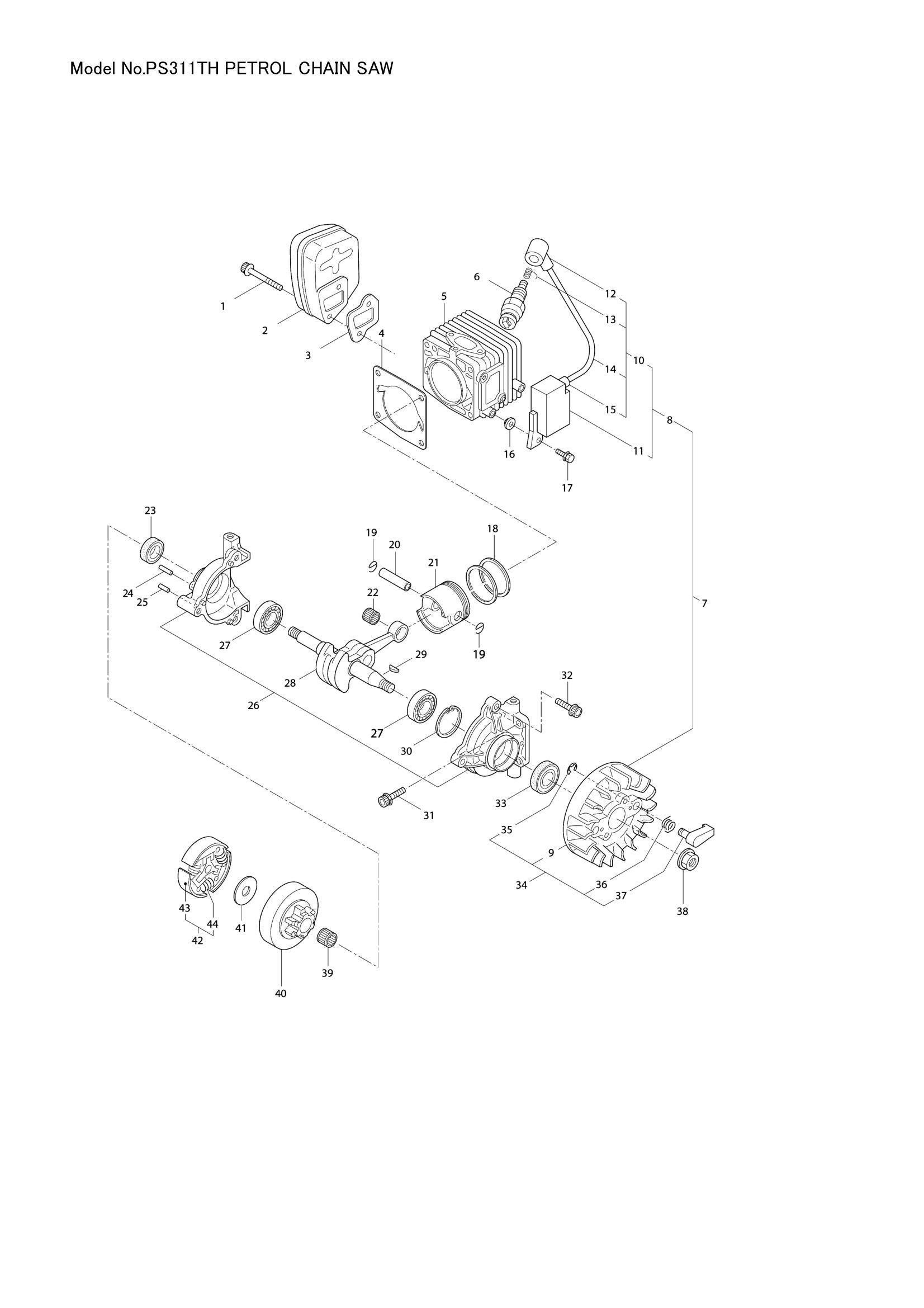 PS311TH exploded view