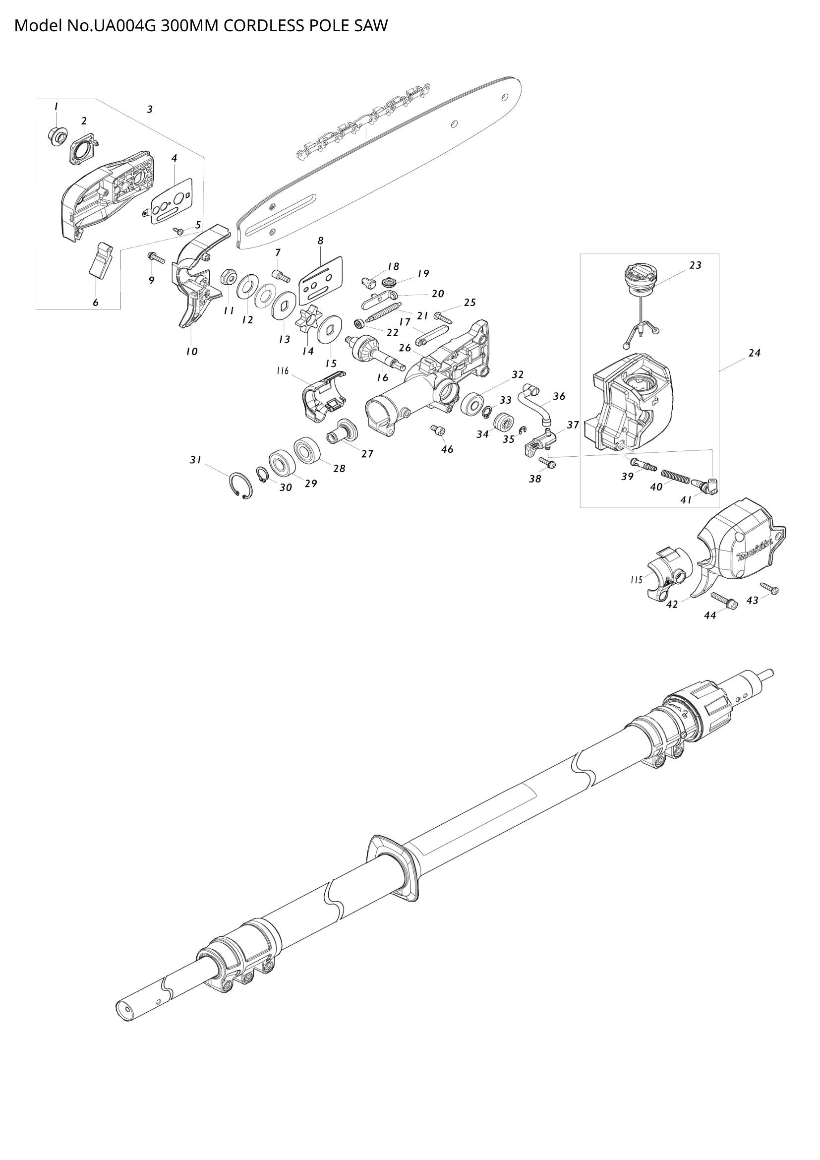 UA004G exploded view