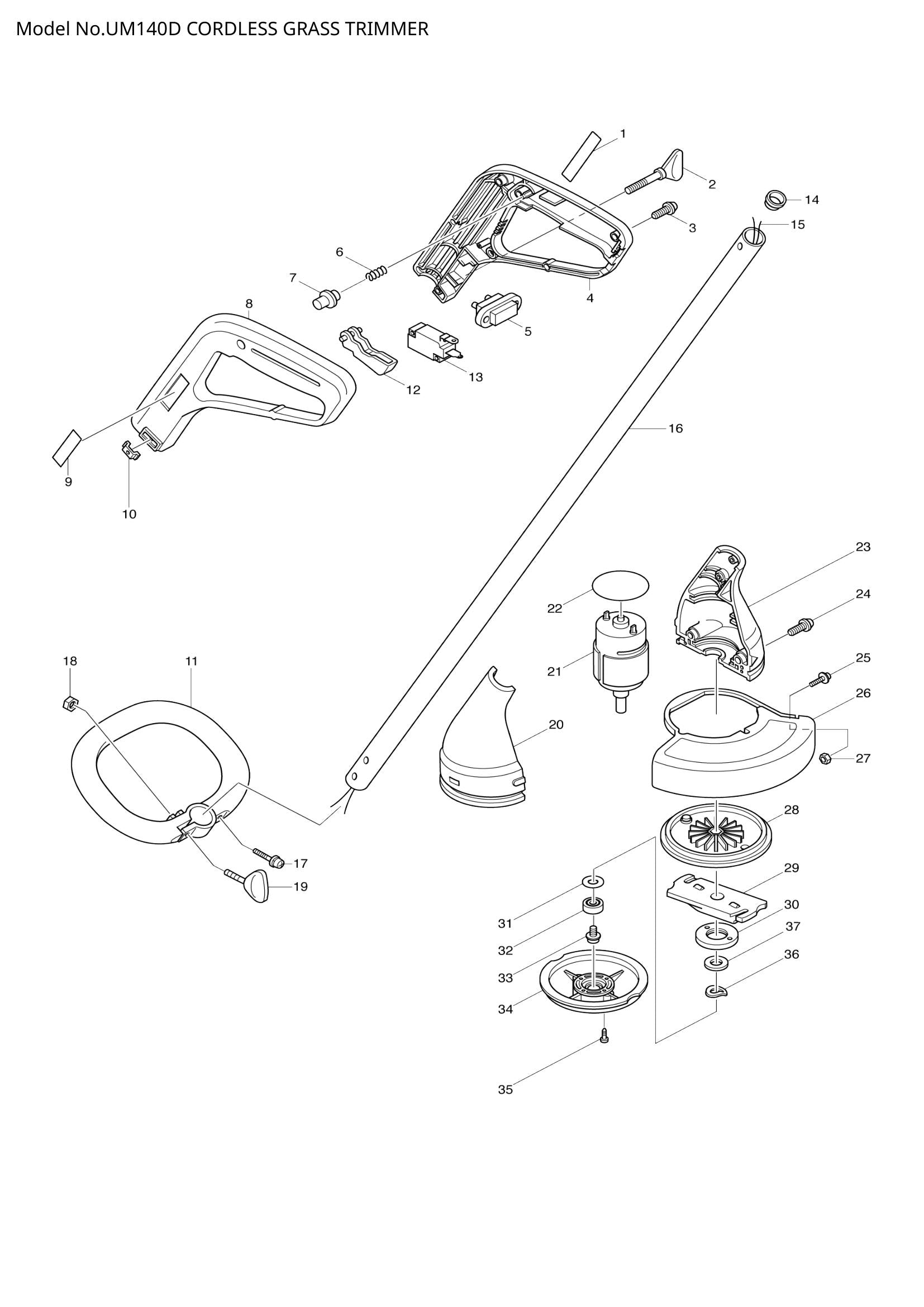 UM140D exploded view