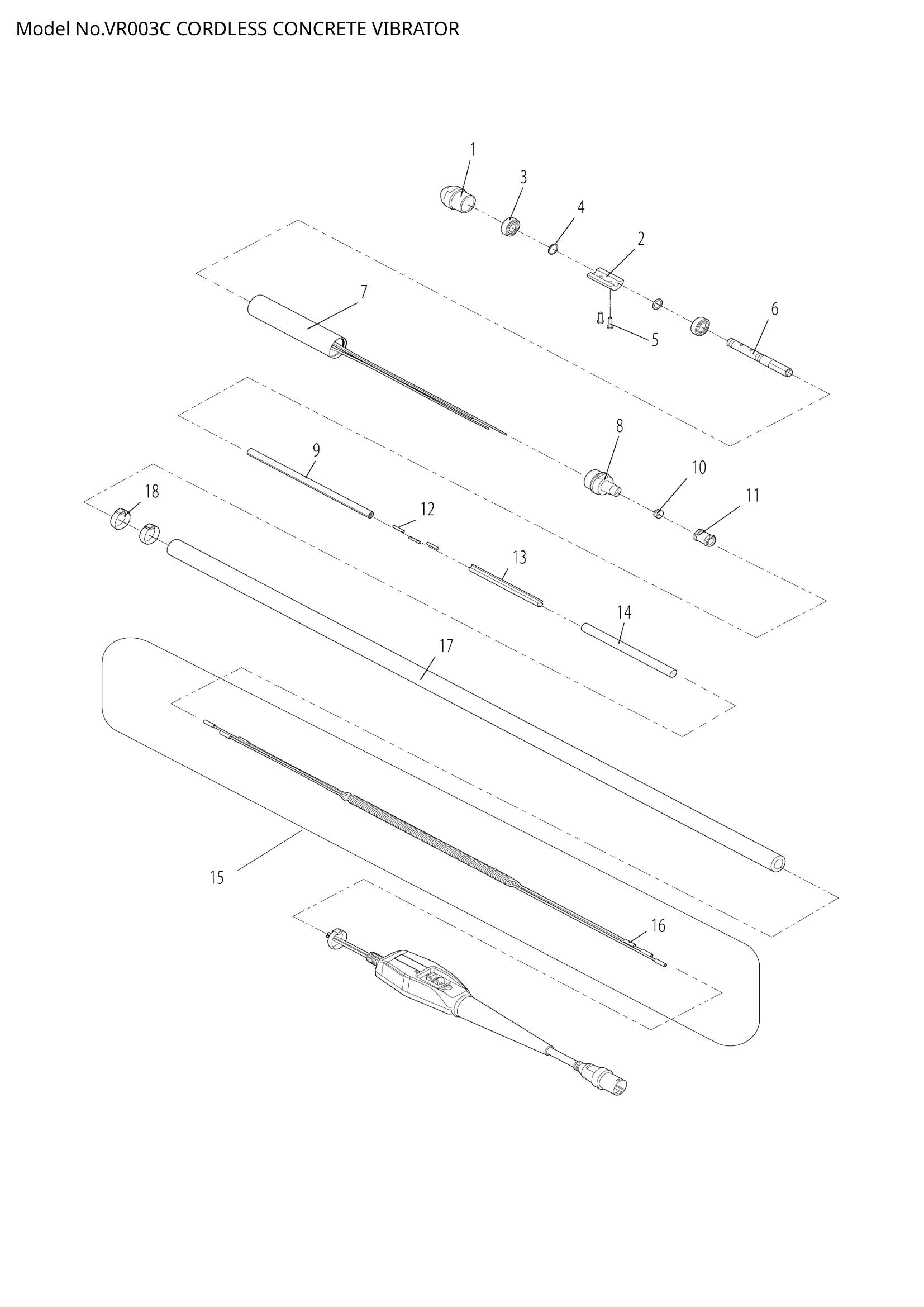 VR003C exploded view