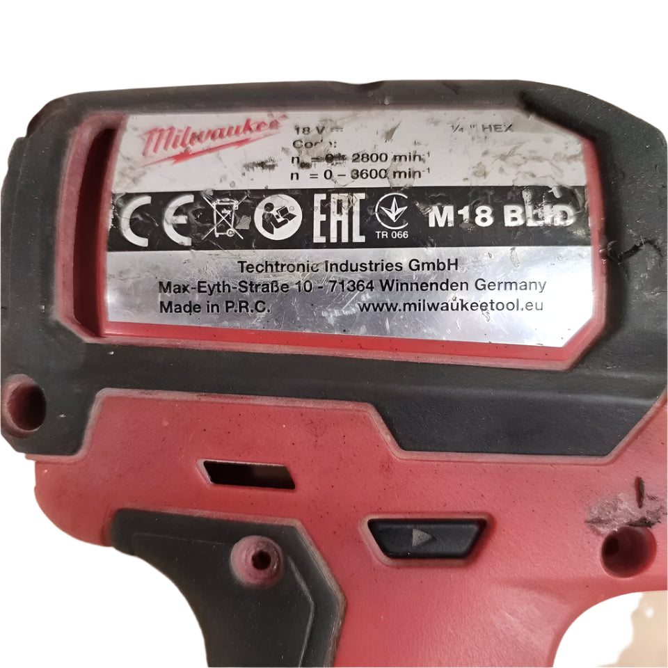 Naudotas Milwaukee M18 BLID korpusas