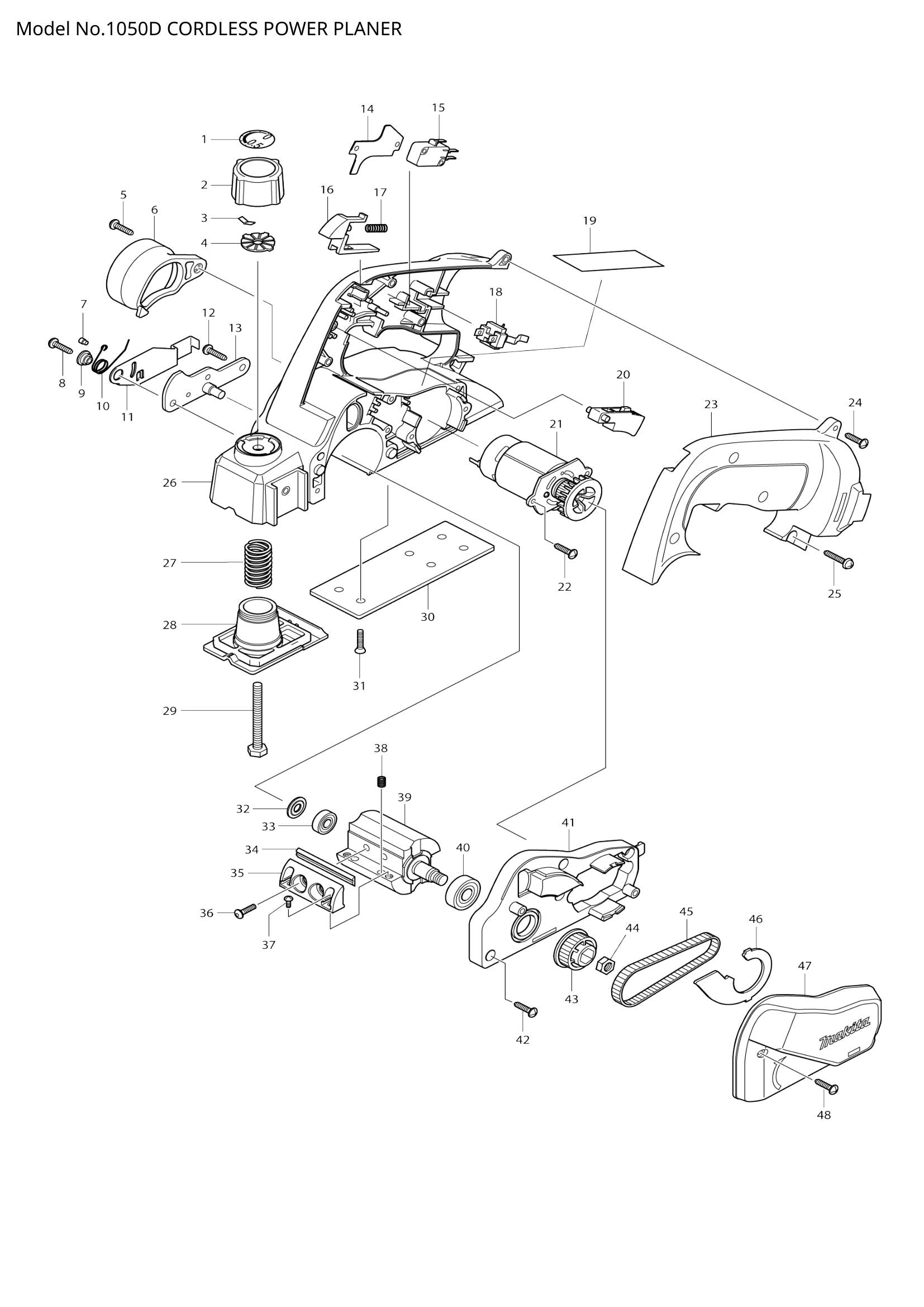 1050D exploded view