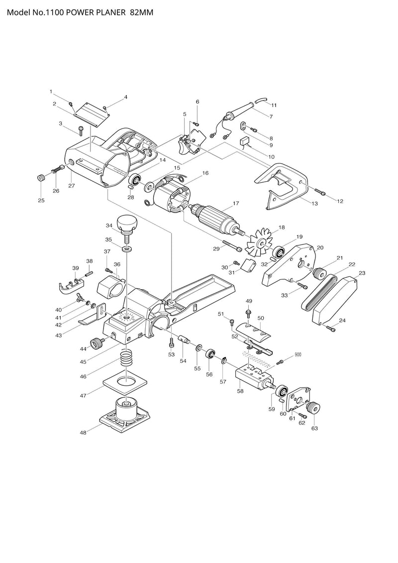 1100 exploded view