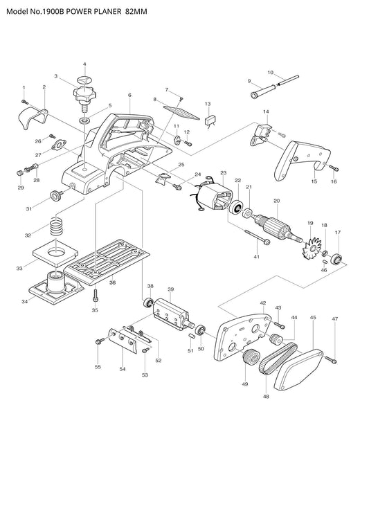 1900B exploded view