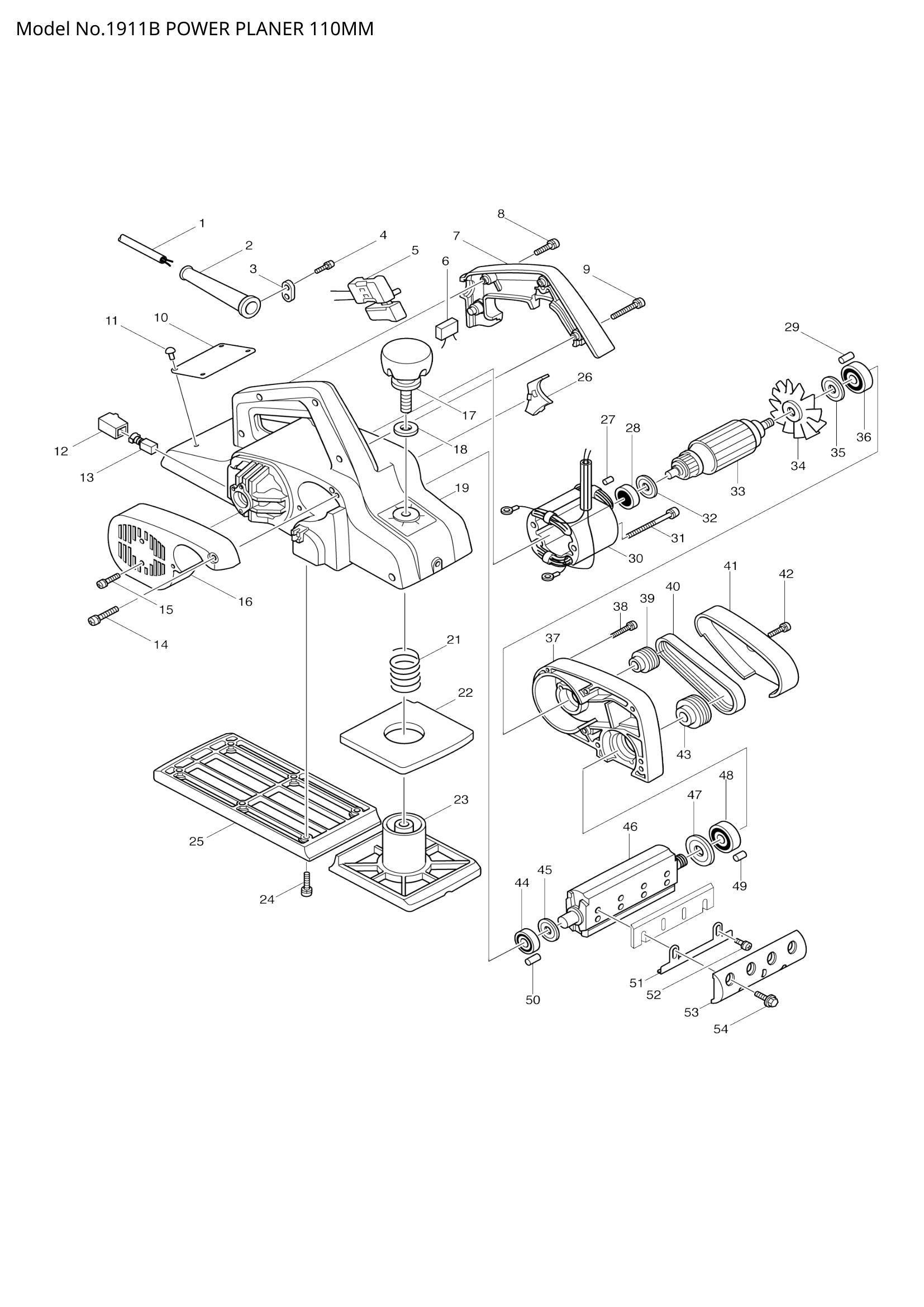 1911B exploded view