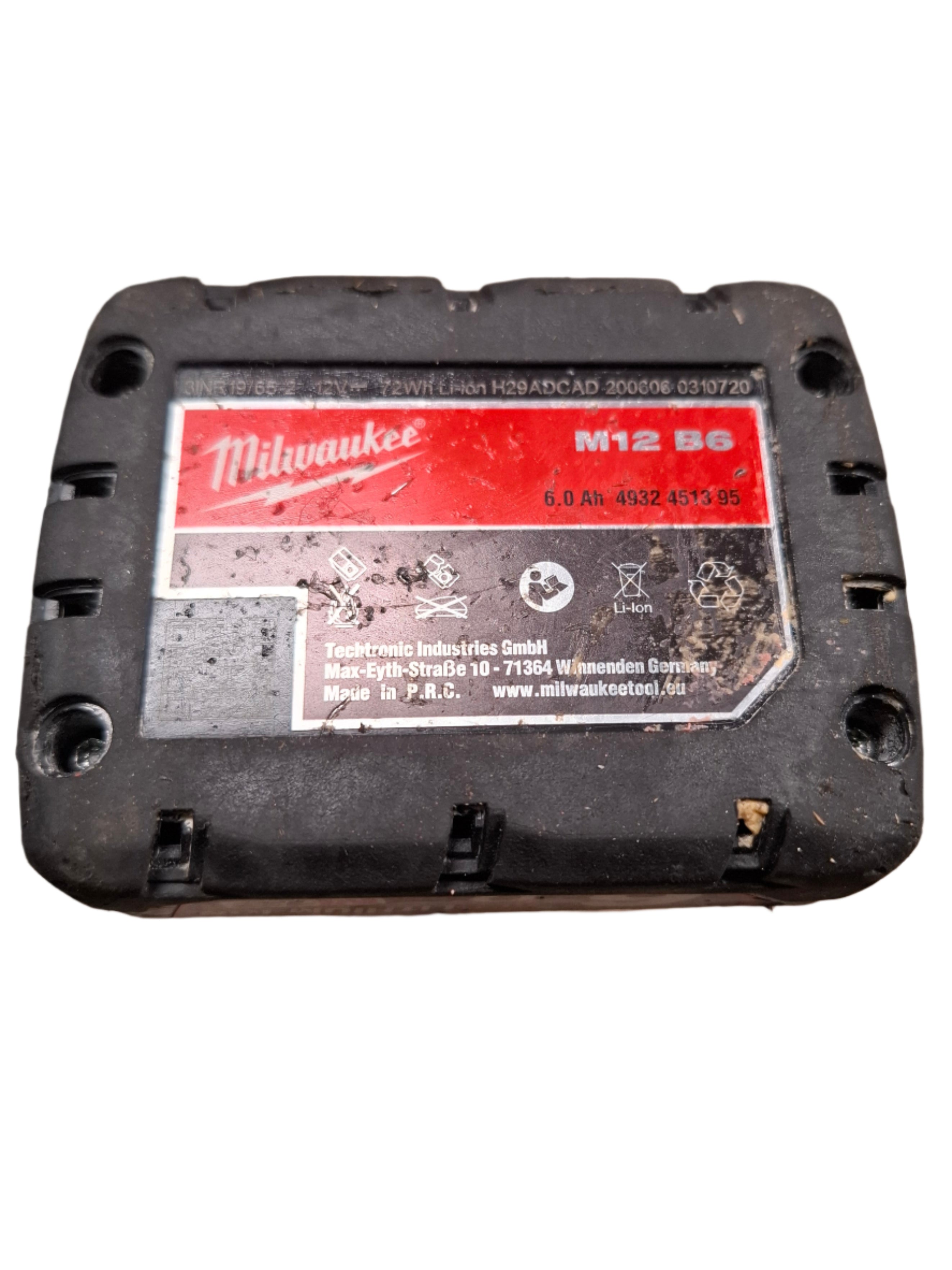 Milwaukee M12B6 12V 6 Ah Akku GEBRAUCHT