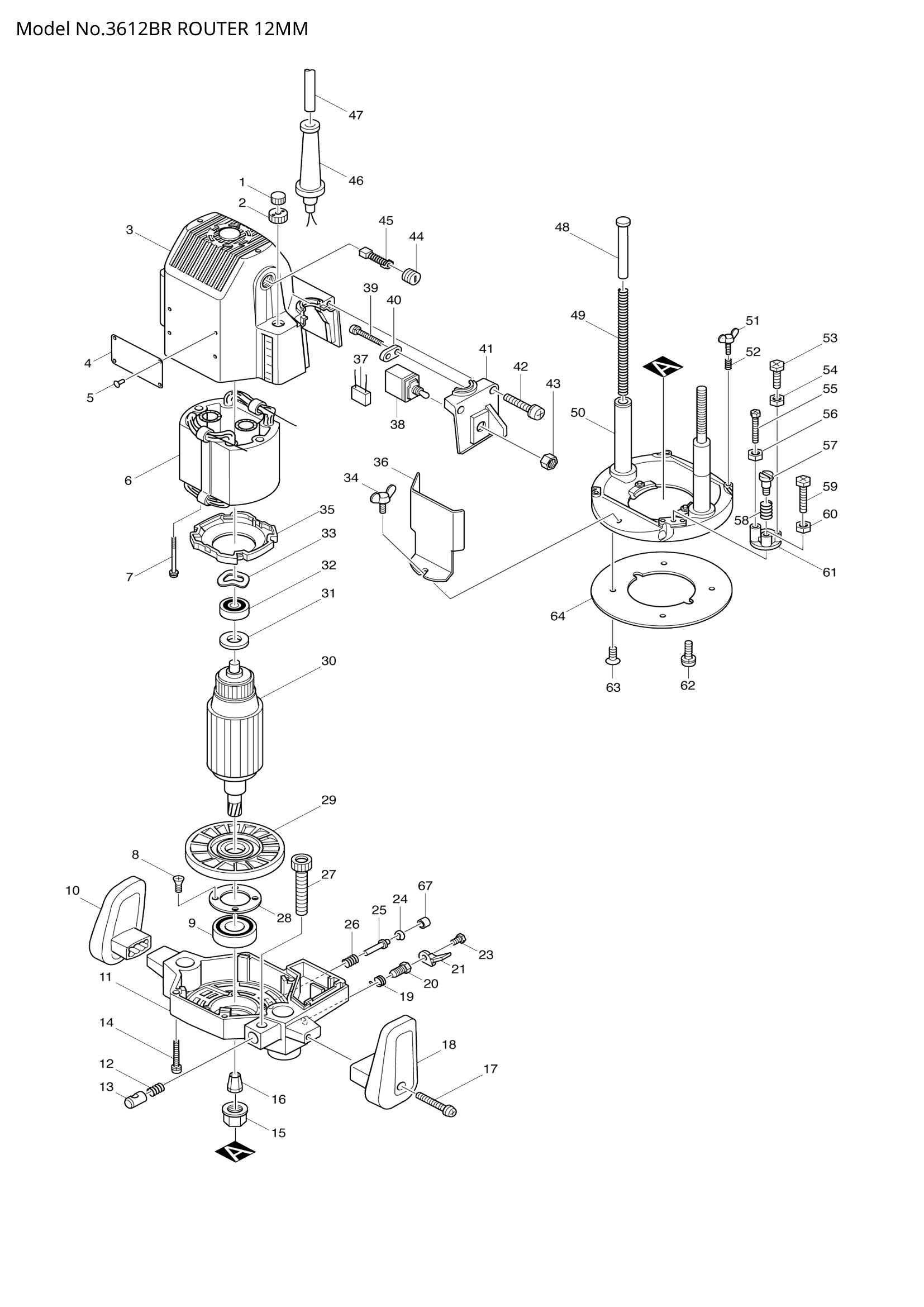 3612BR exploded view
