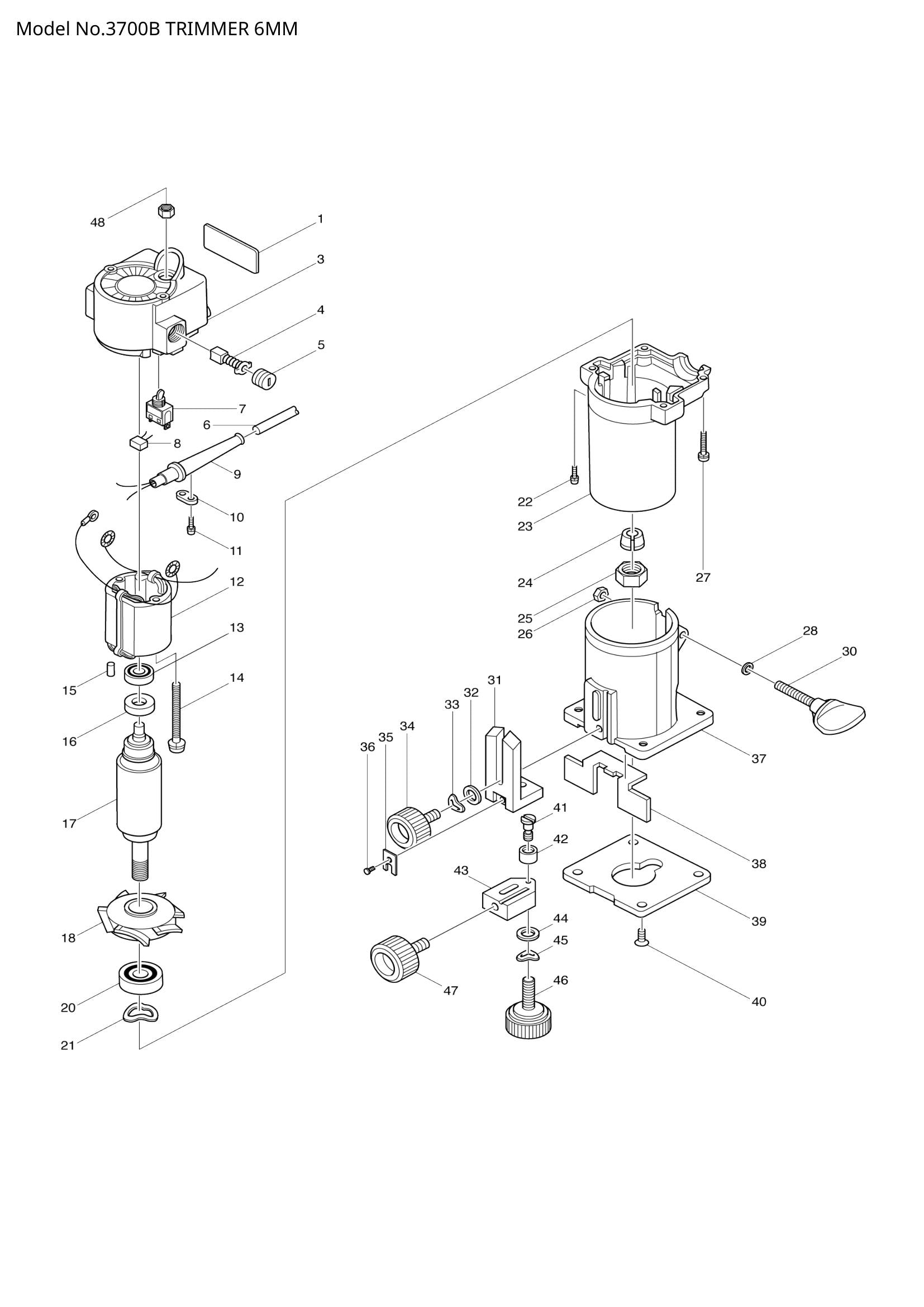 3700B exploded view