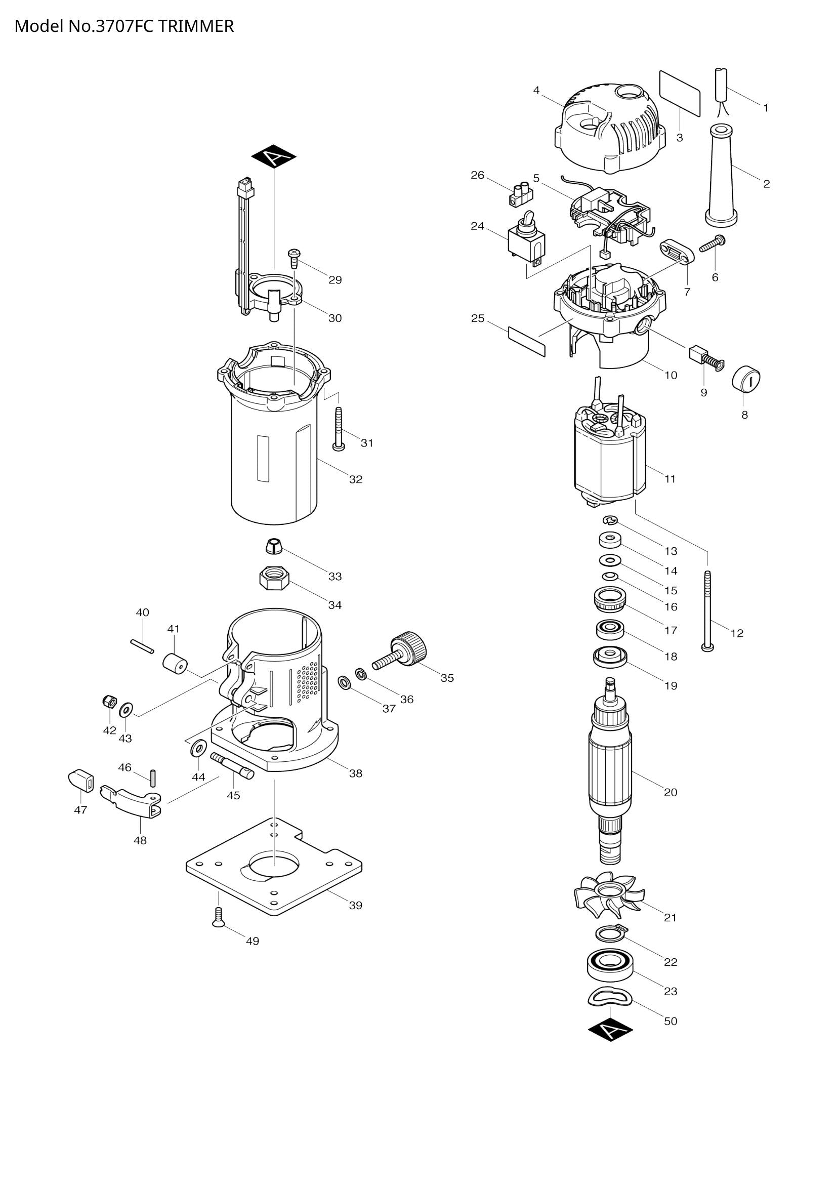 3707FC exploded view