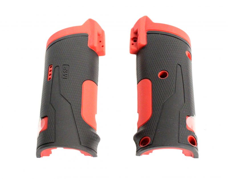 Milwaukee 4931472889 housing for M12FDGS, durable grip with red and black design, enhanced ergonomic support for tools.