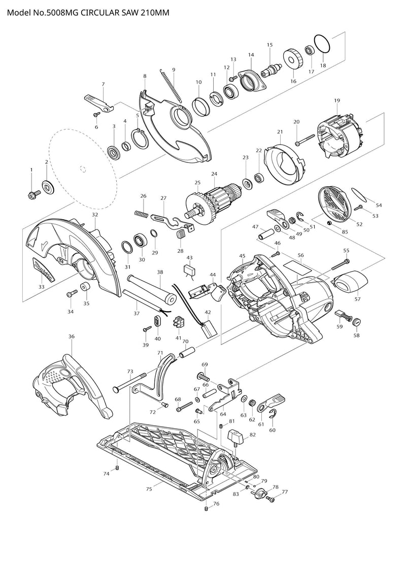 5008MG exploded view